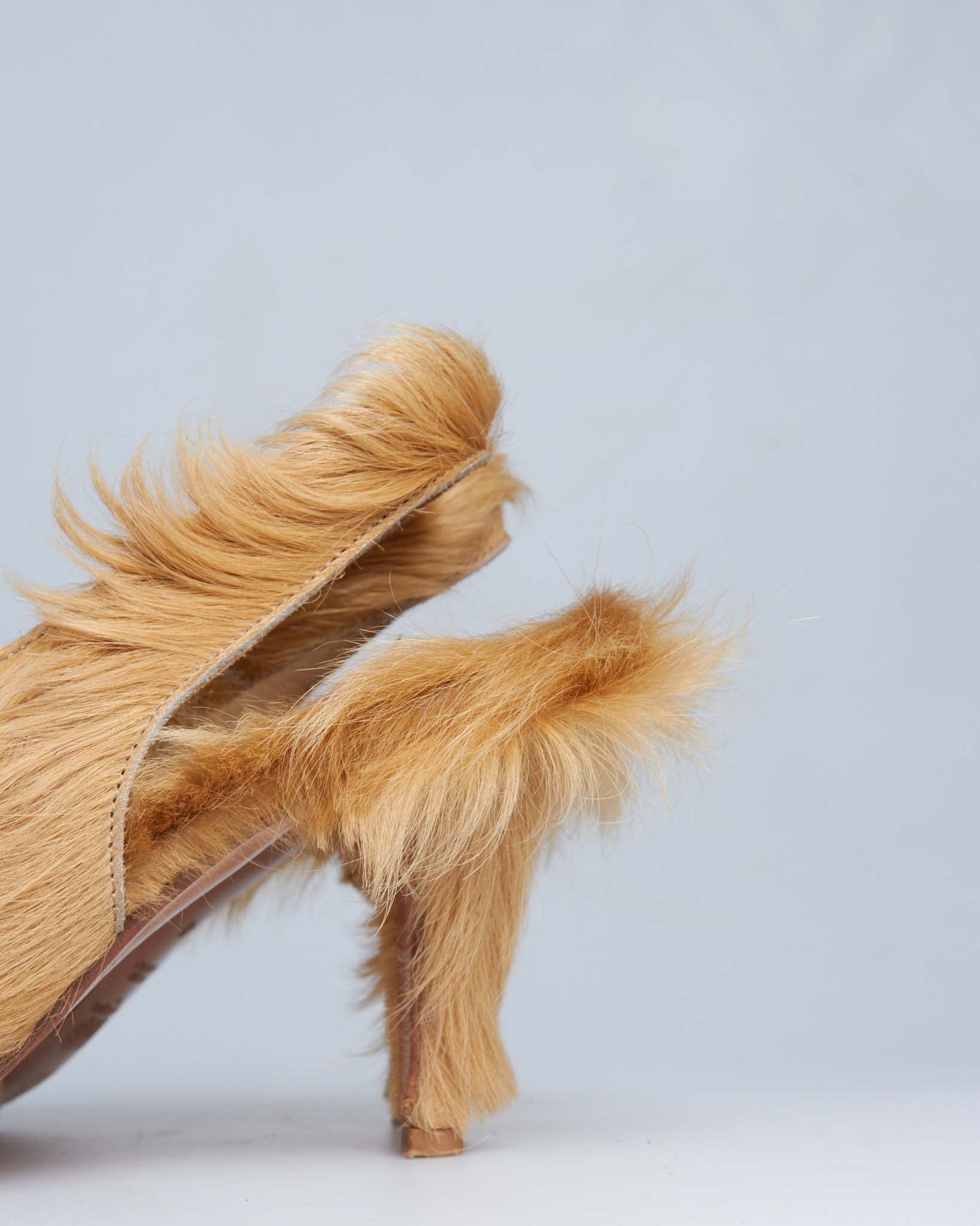 MM6 Maison Margiela Calf Hair Slingback Heels