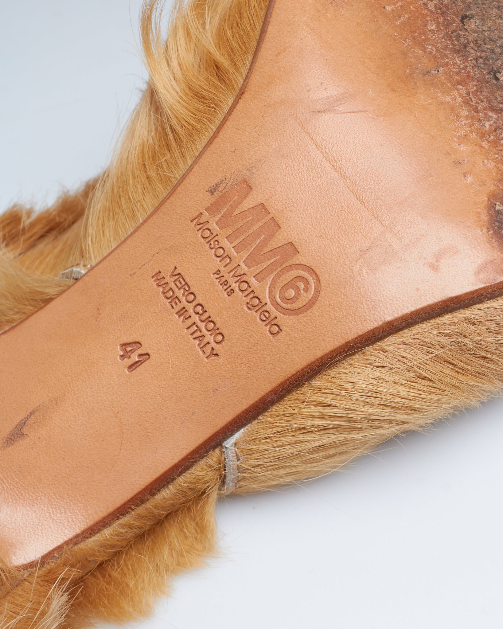 MM6 Maison Margiela Calf Hair Slingback Heels