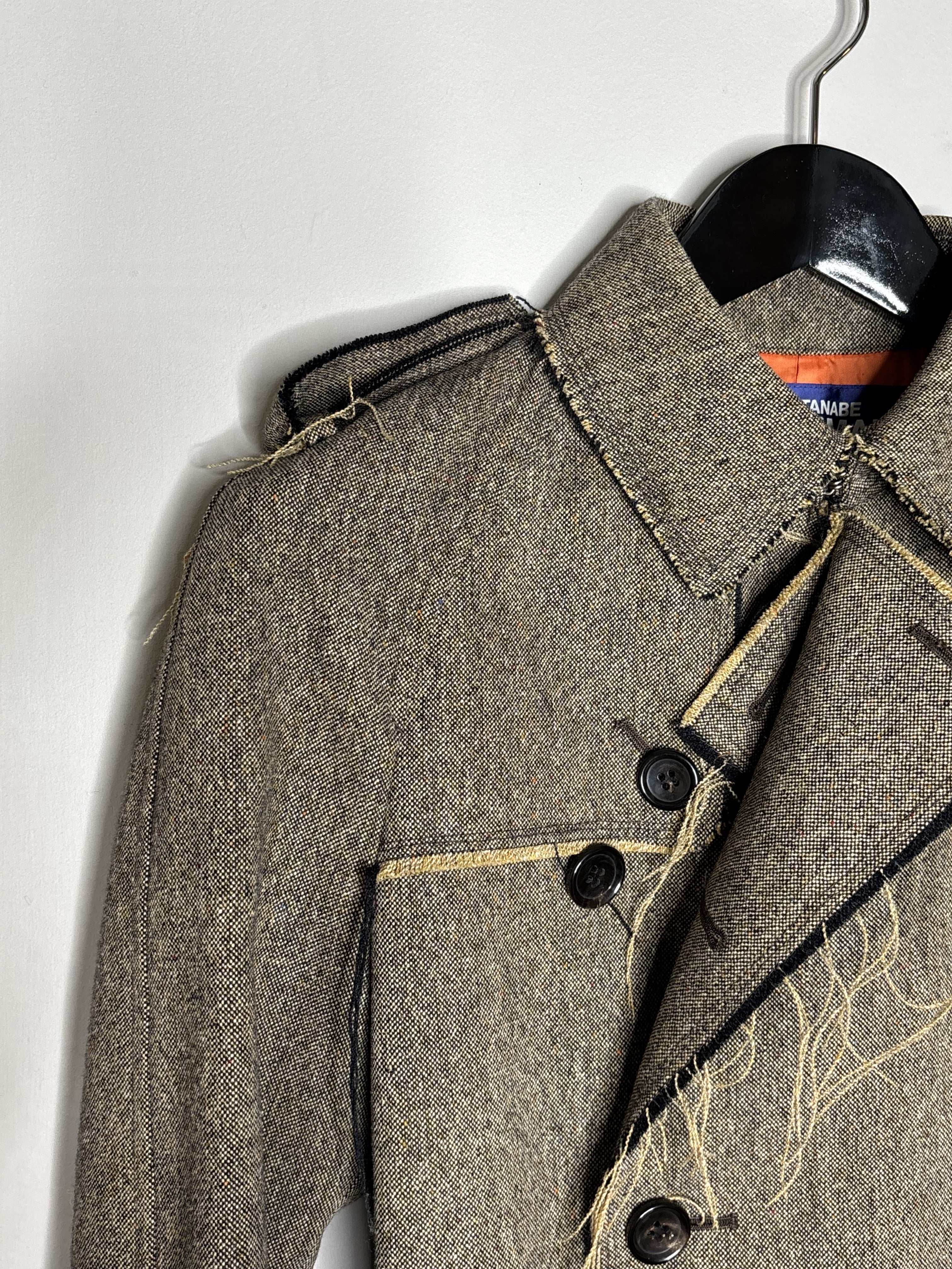 Junya Watanabe F/W'2004 Distressed Brown Double Breasted Trench Coat