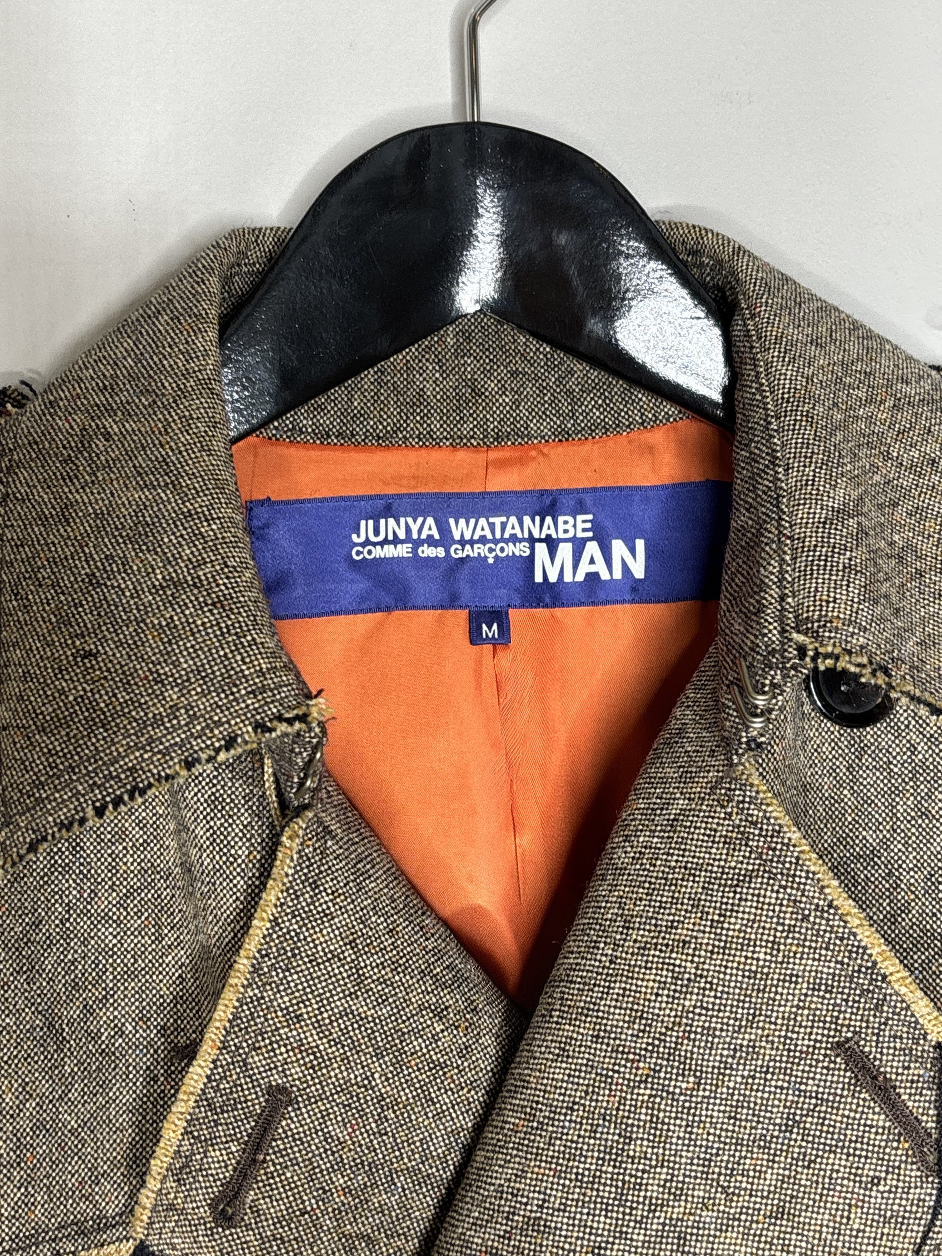 Junya Watanabe F/W'2004 Distressed Brown Double Breasted Trench Coat