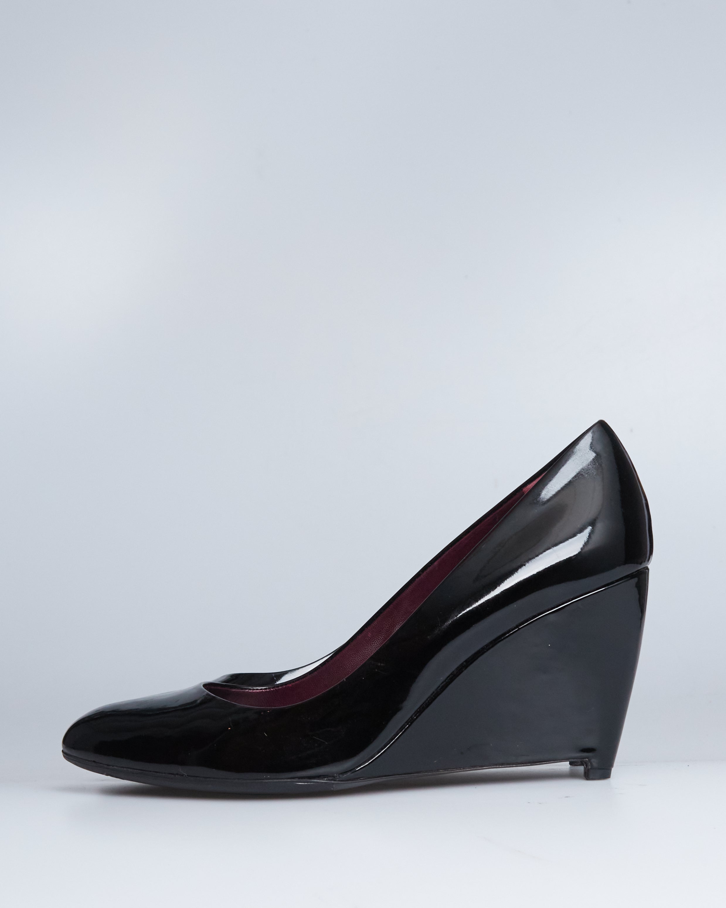 Miu Miu patent leather wedge pumps