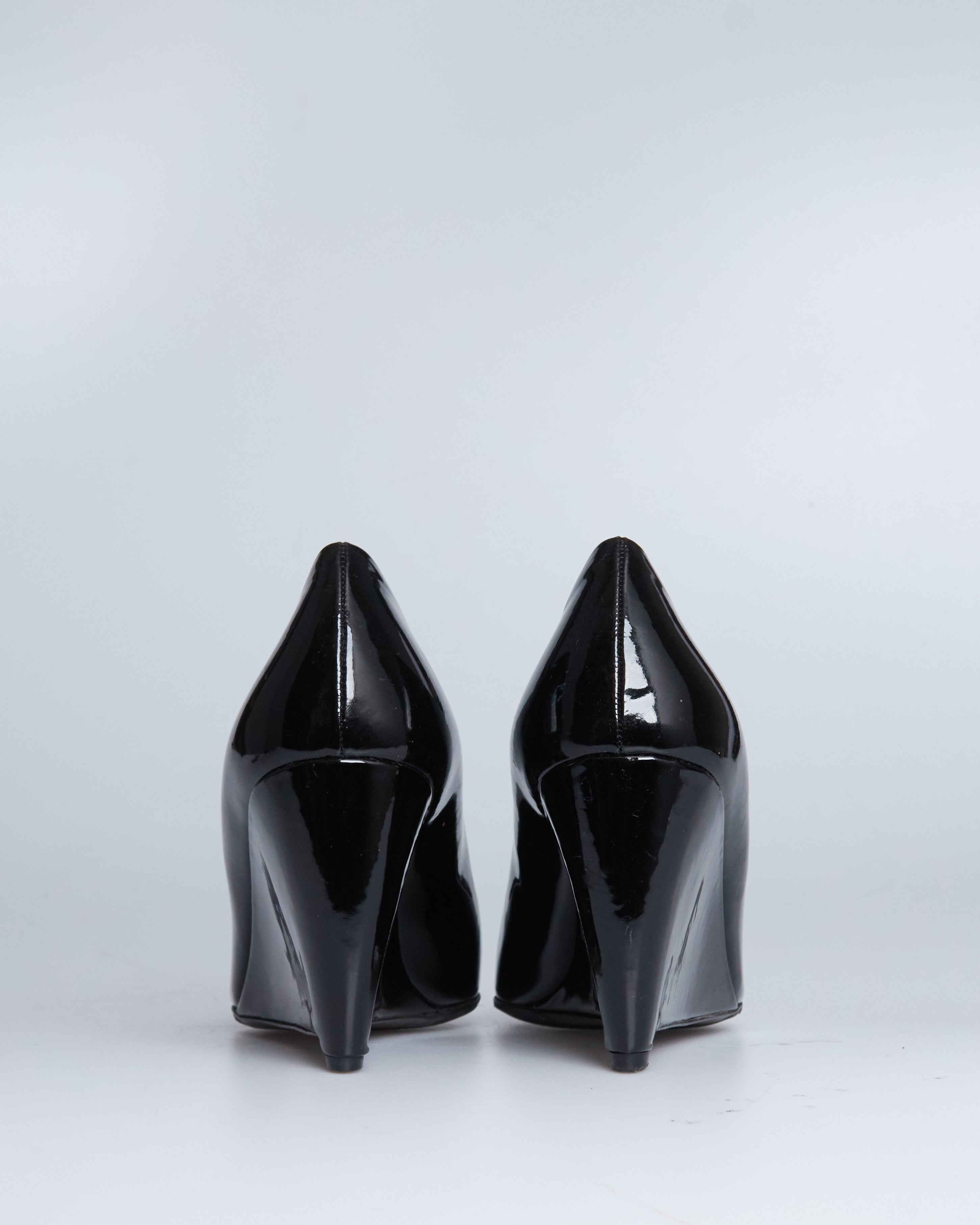 Miu Miu patent leather wedge pumps