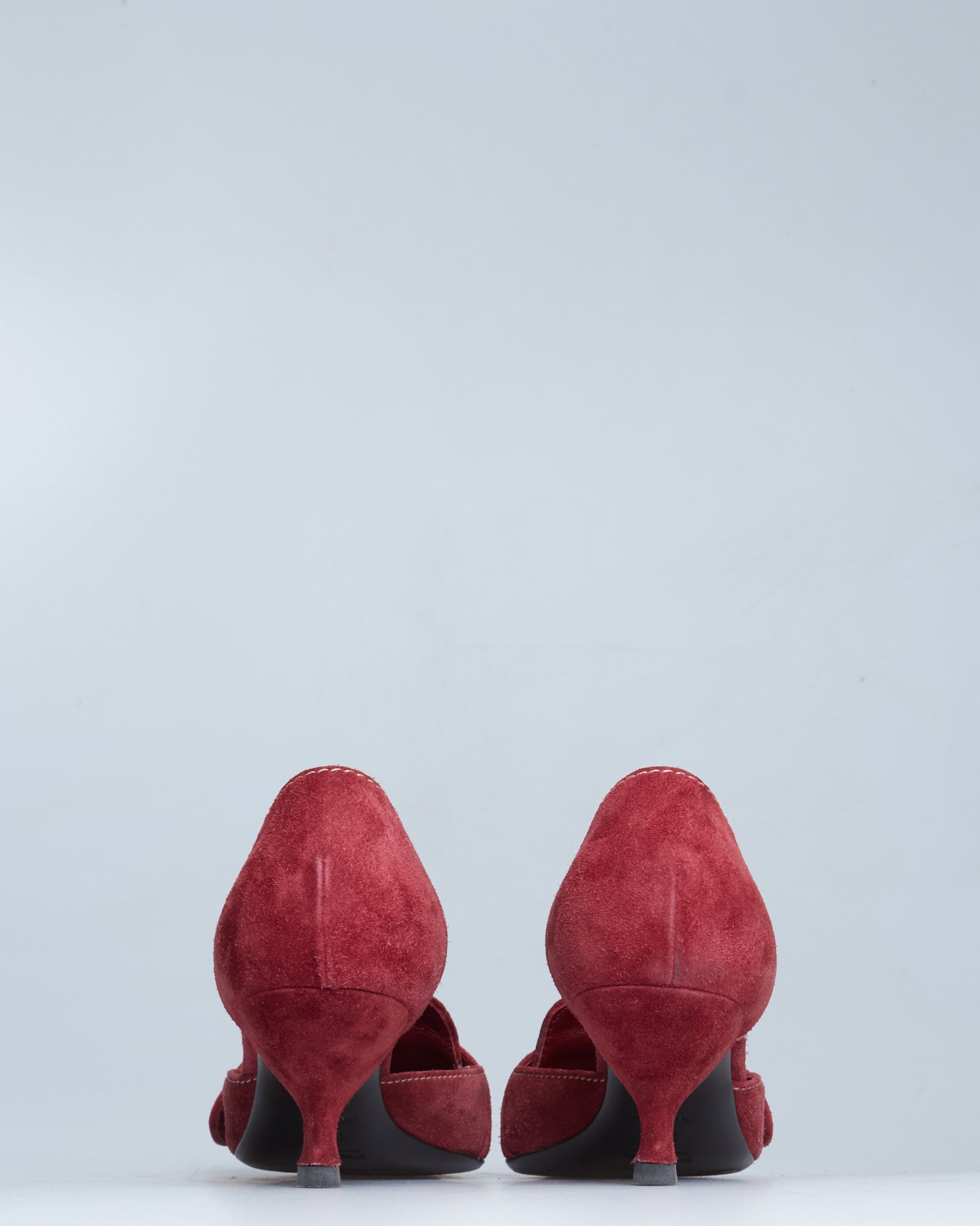 Prada mary-jane suede kitten-heels