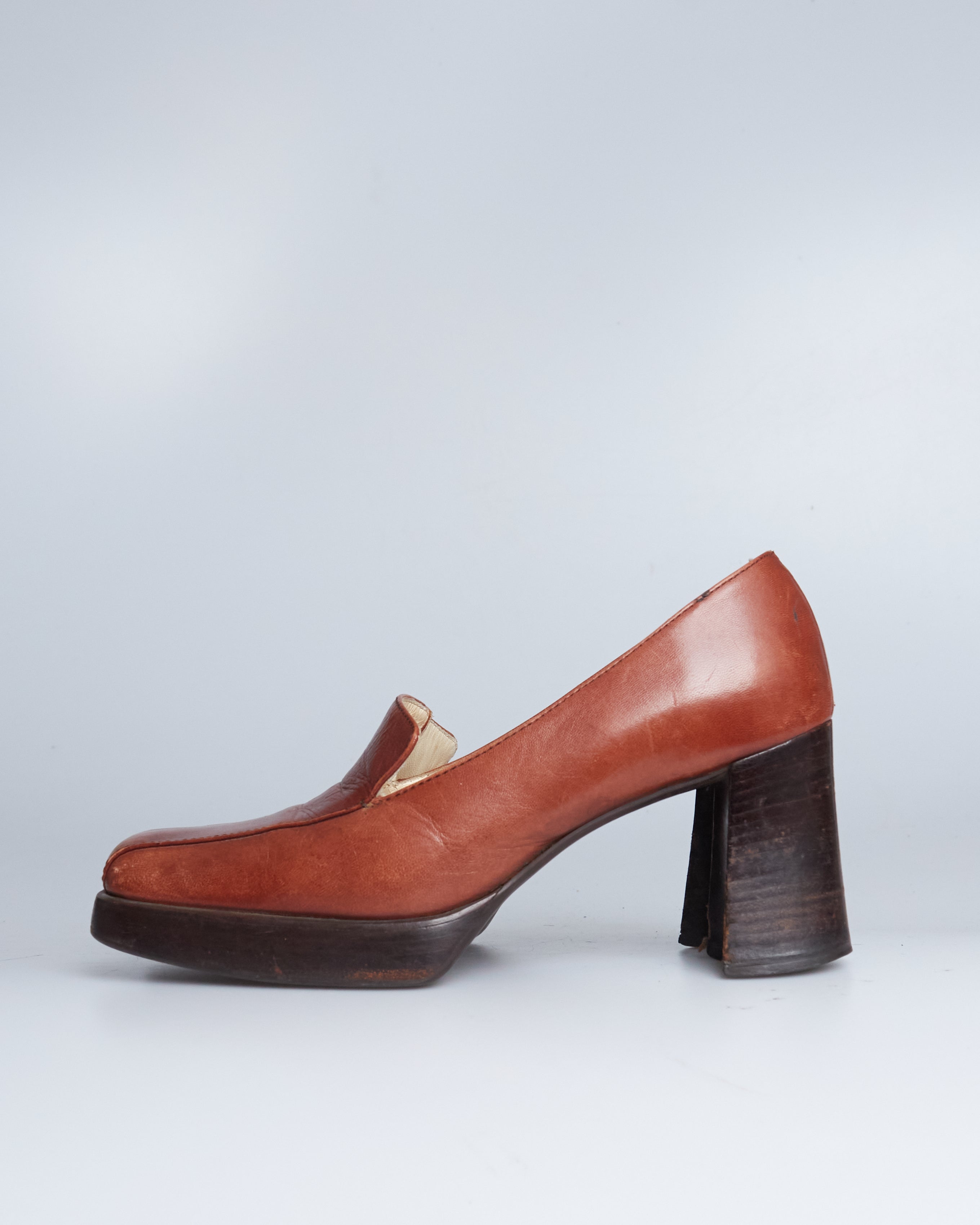 Miu Miu leather penny loafers
