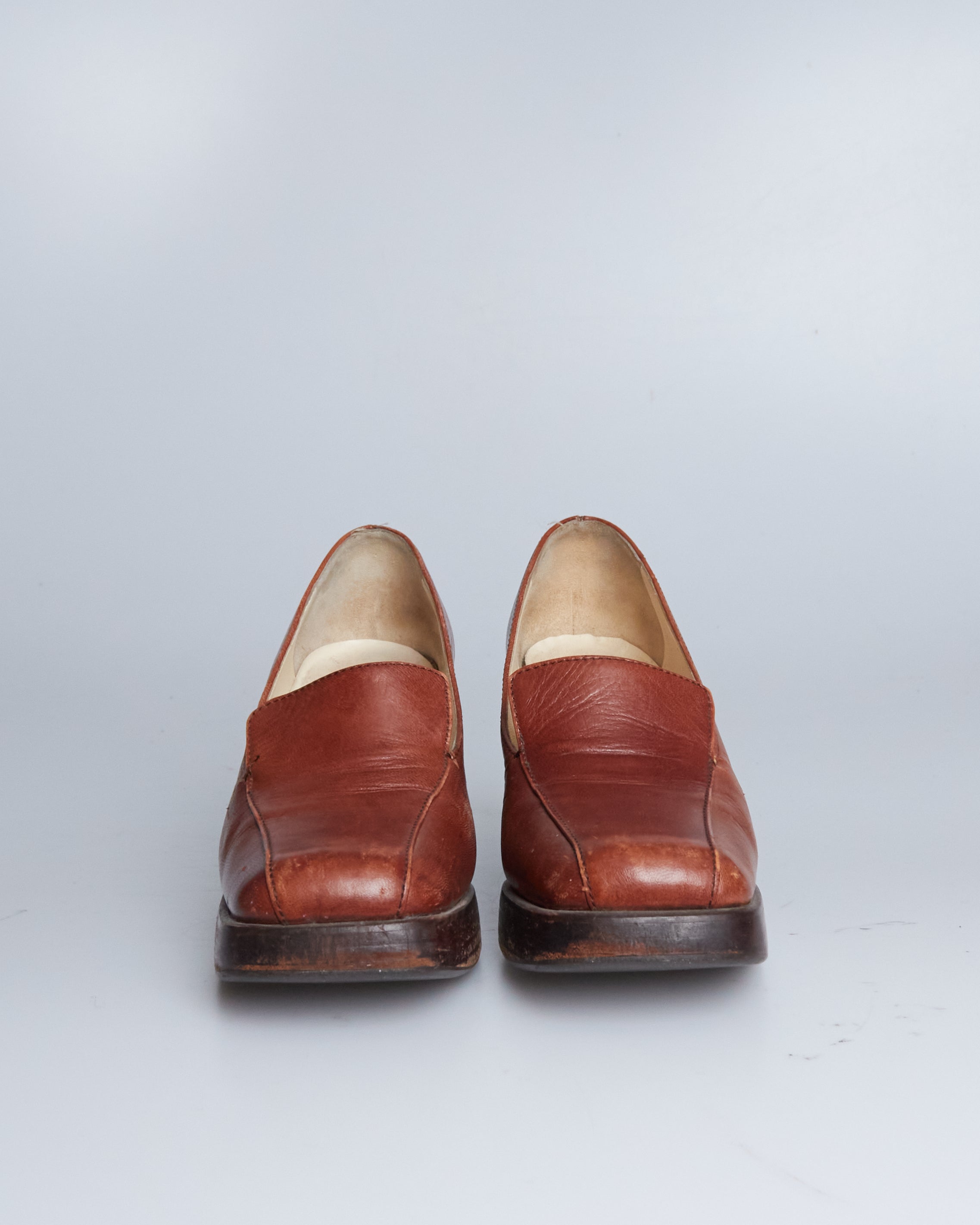 Miu Miu leather penny loafers