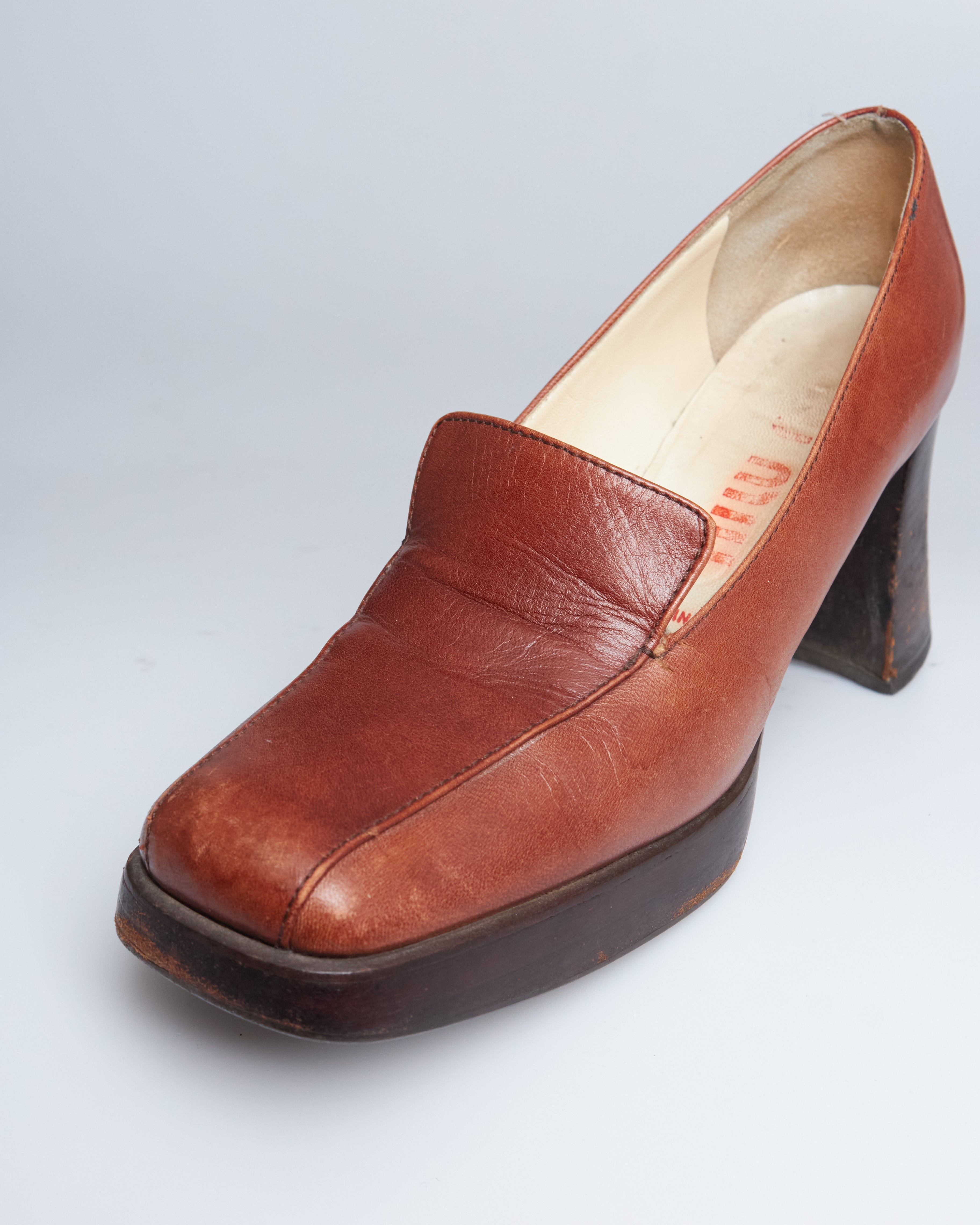 Miu Miu leather penny loafers