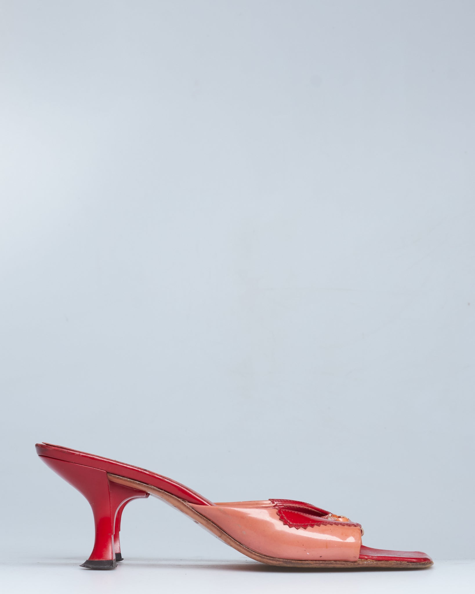 Prada patent tassel mules