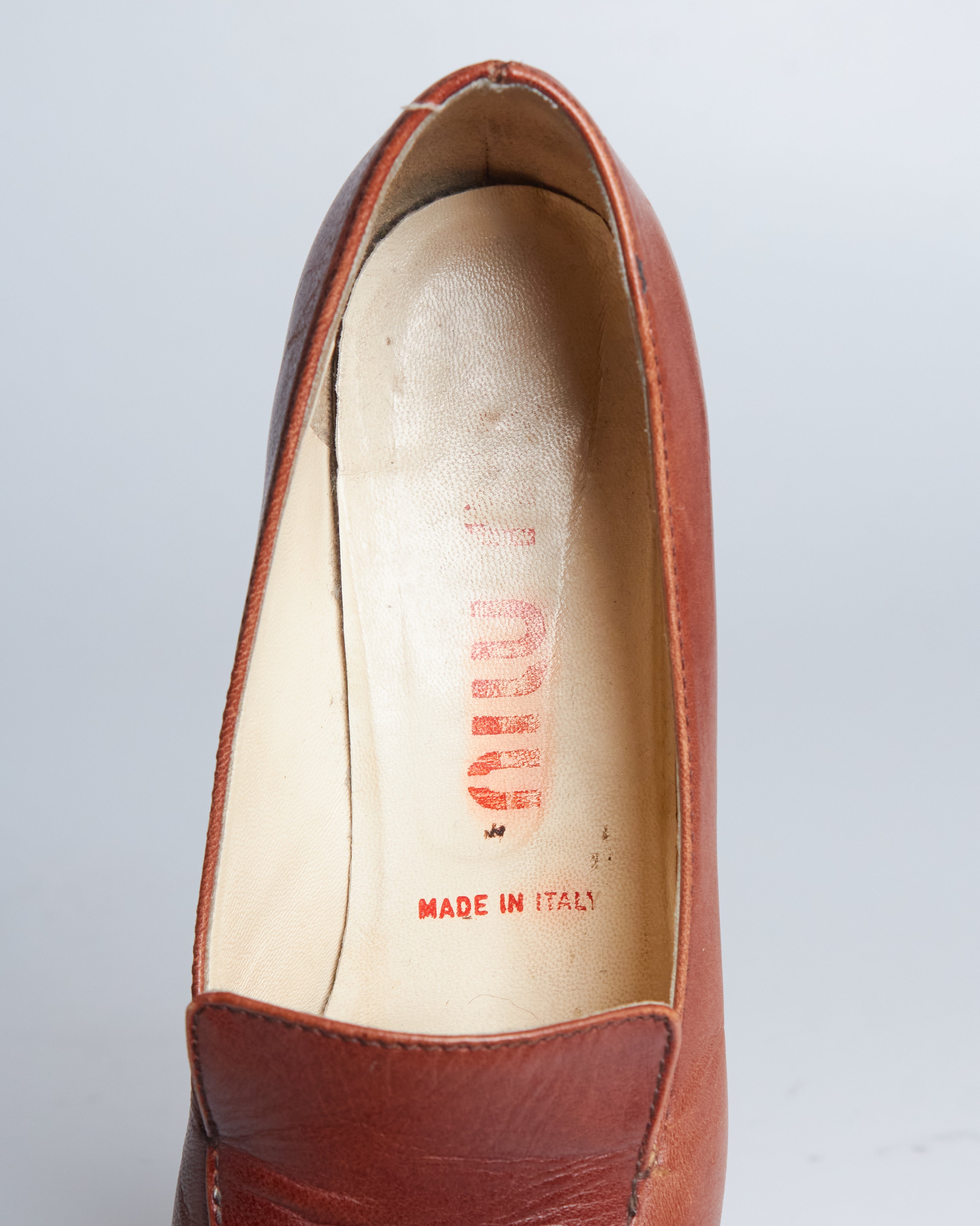 Miu Miu leather penny loafers