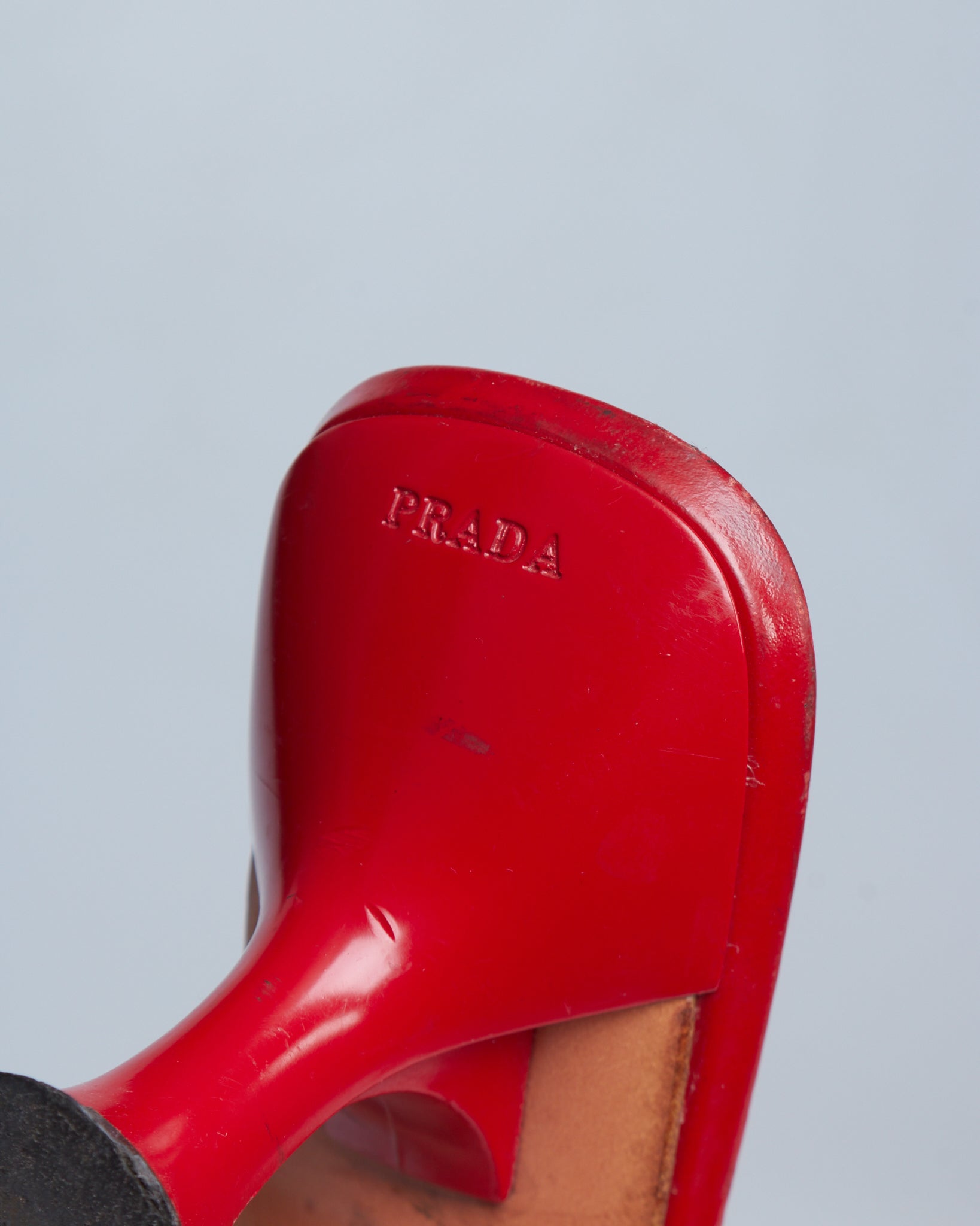 Prada patent tassel mules