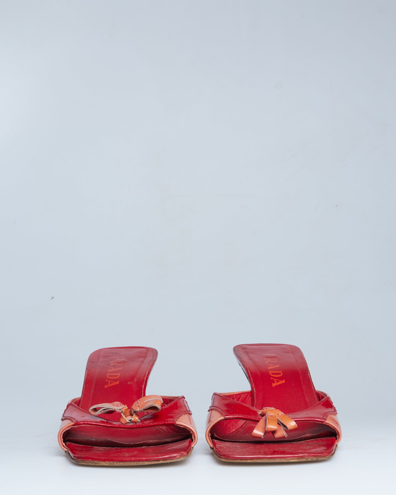 Prada patent tassel mules