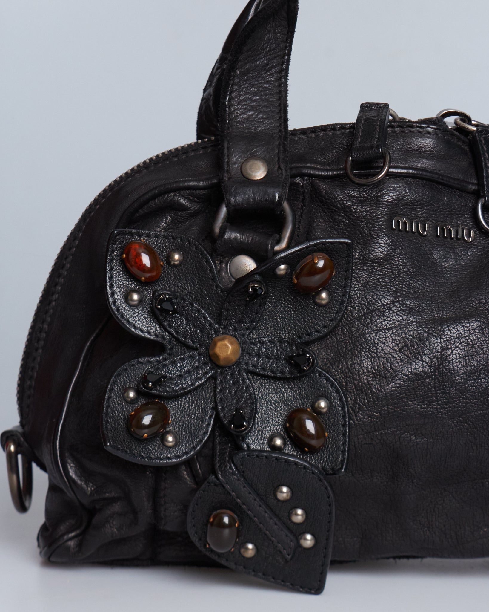 Miu Miu Flower Charm Shoulder Bag