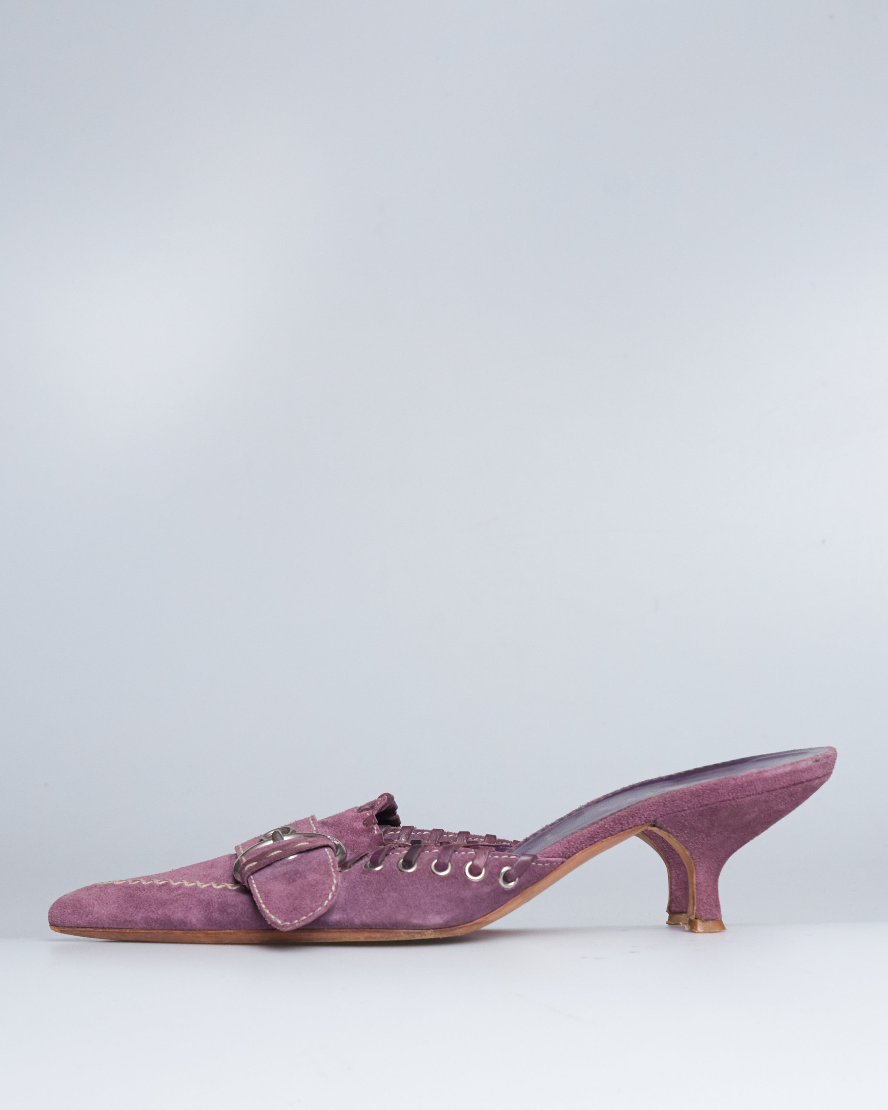 Prada suede kitten heels