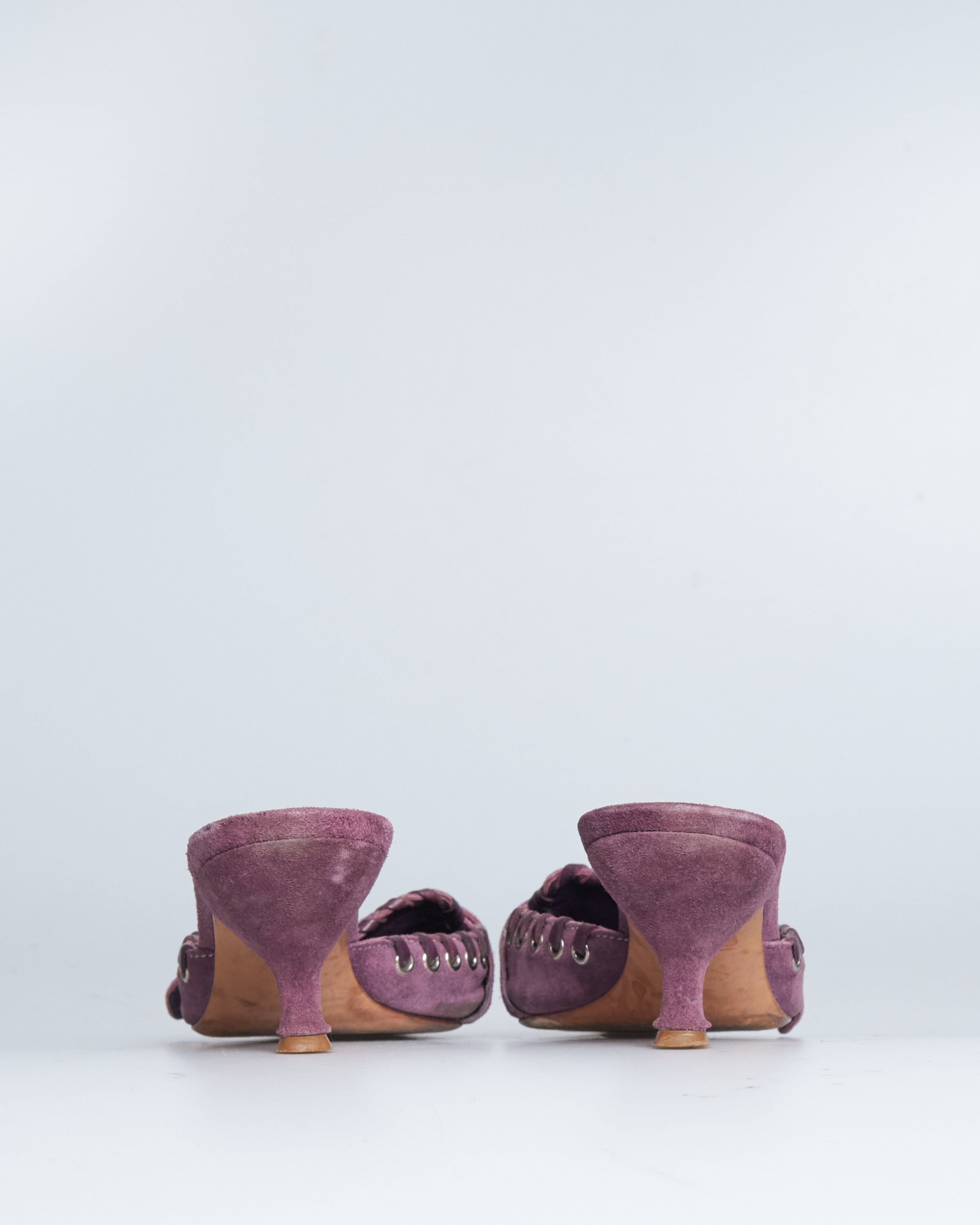 Prada suede kitten heels