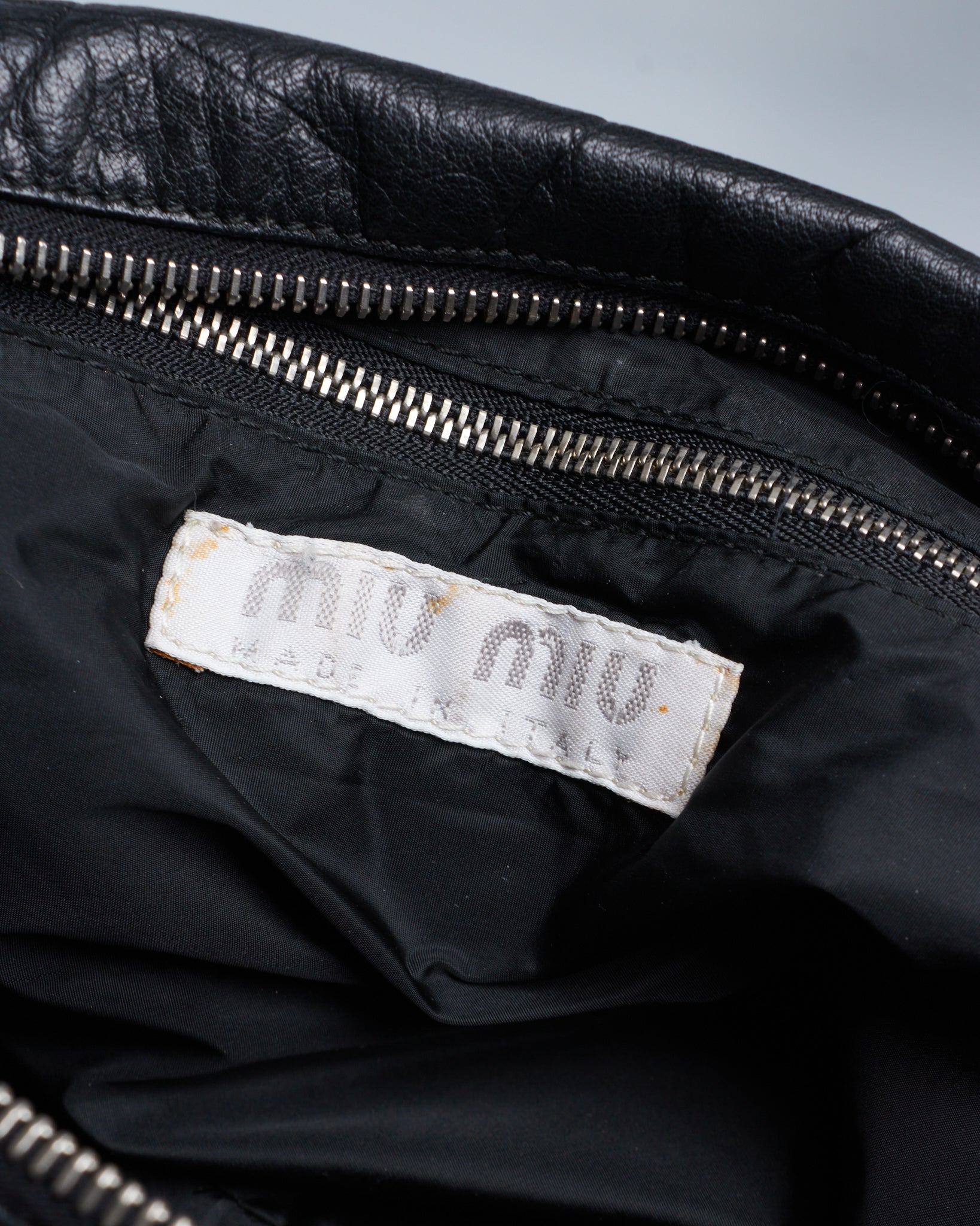 Miu Miu Studded Leather Hobo