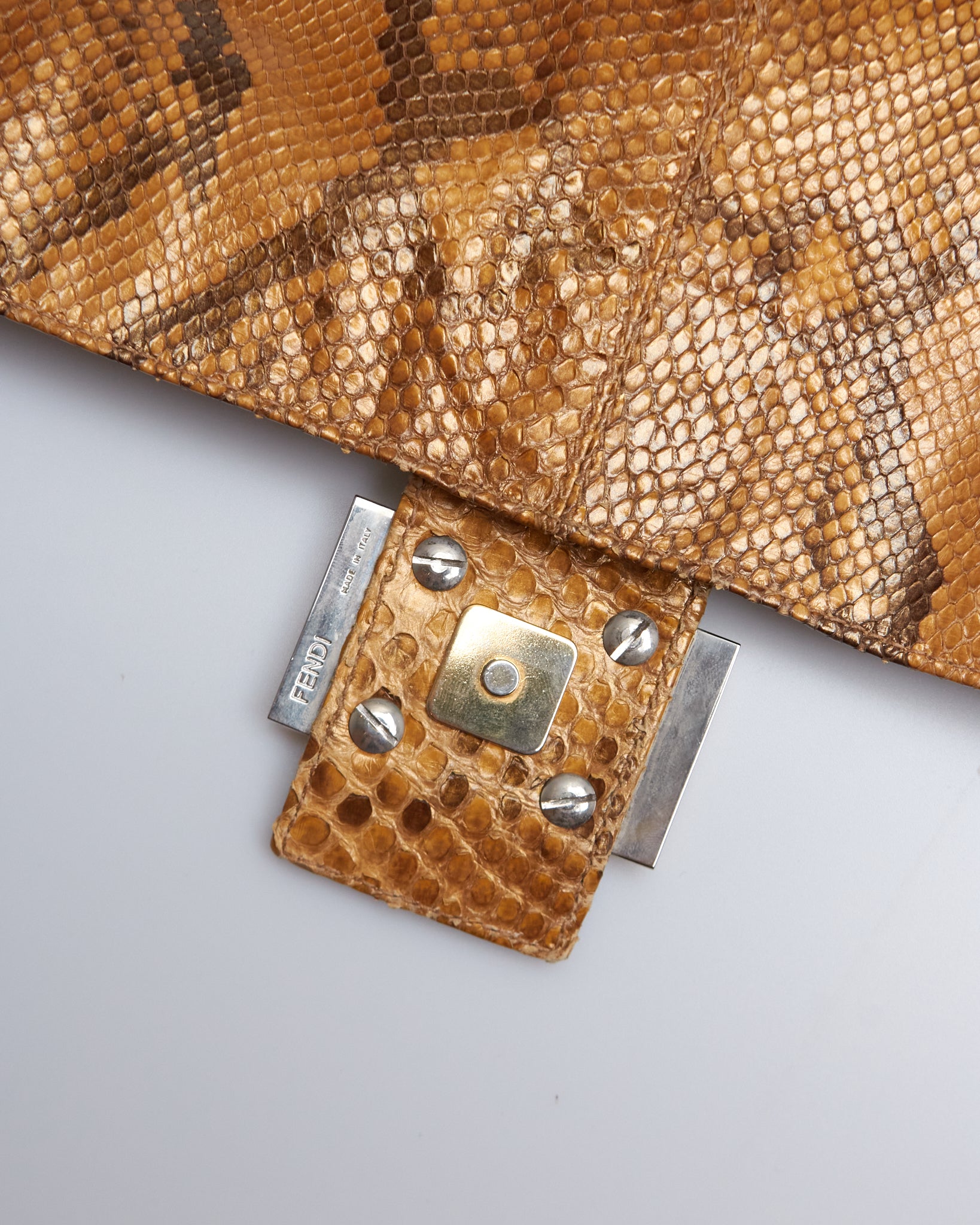 Fendi Mamma Baguette Python