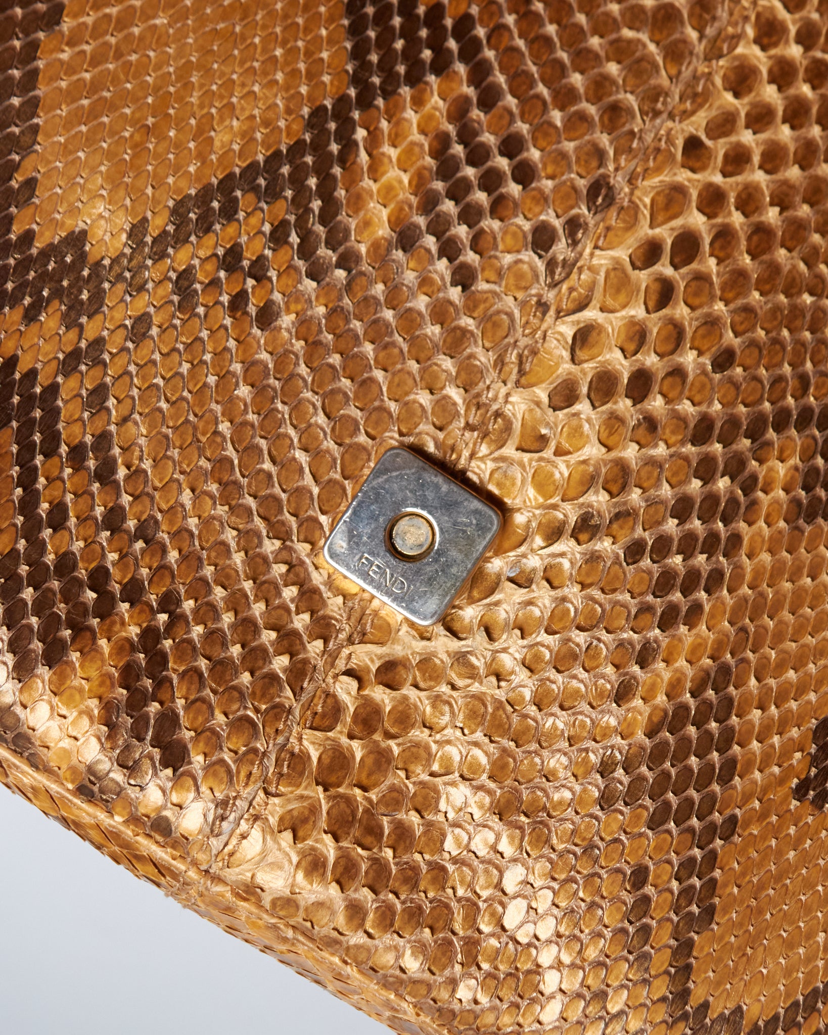 Fendi Mamma Baguette Python