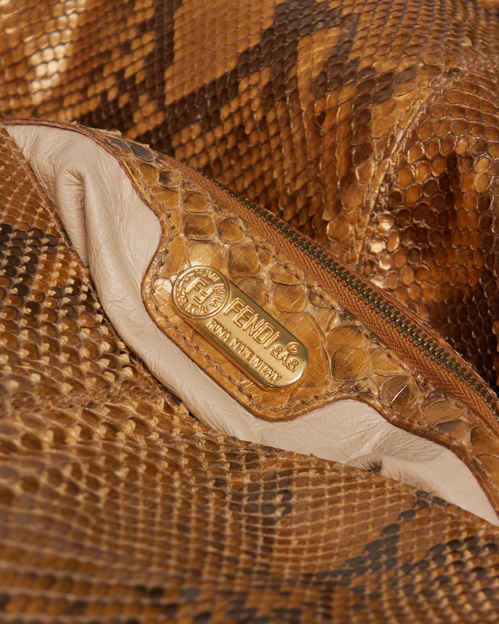 Fendi Mamma Baguette Python