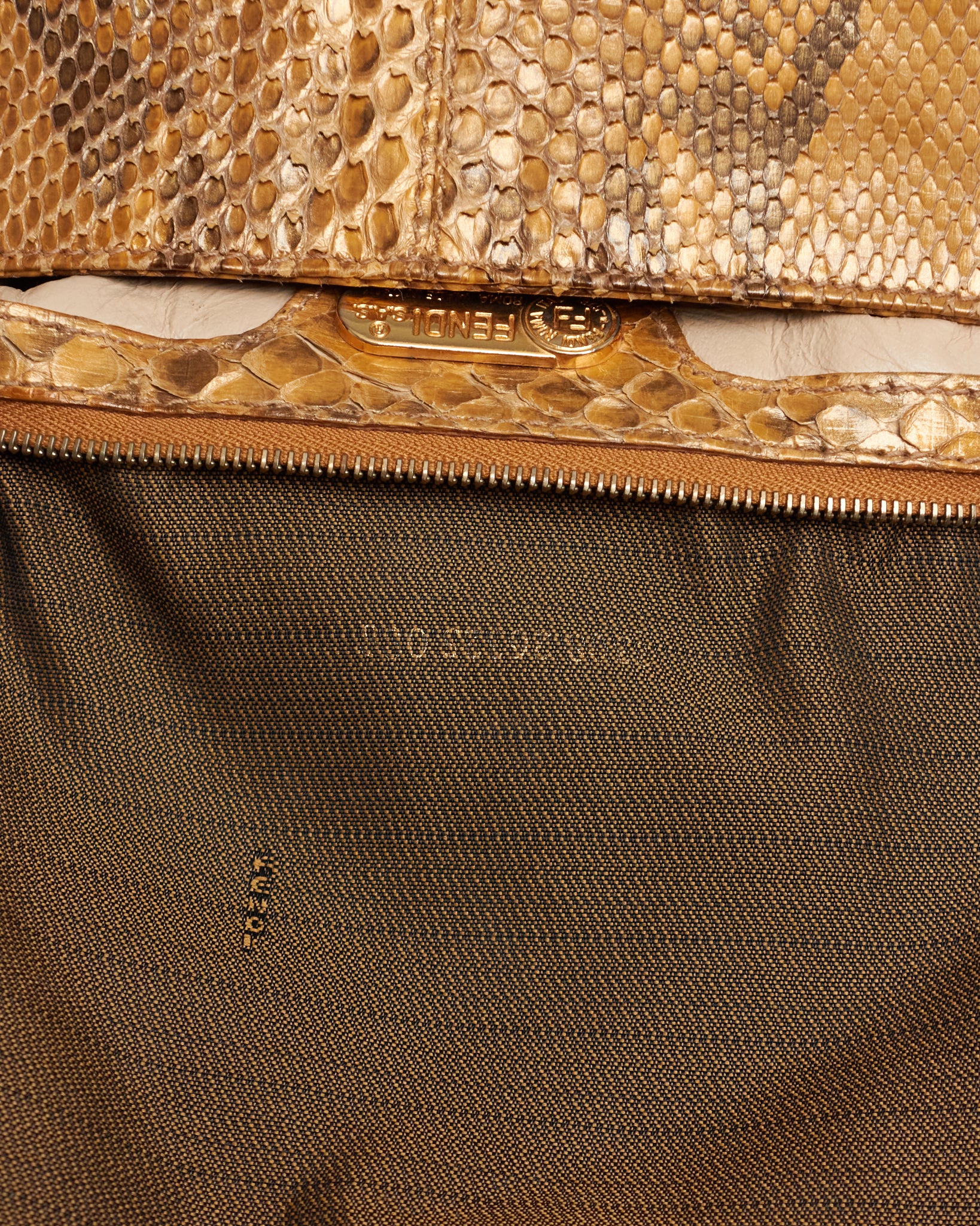 Fendi Mamma Baguette Python