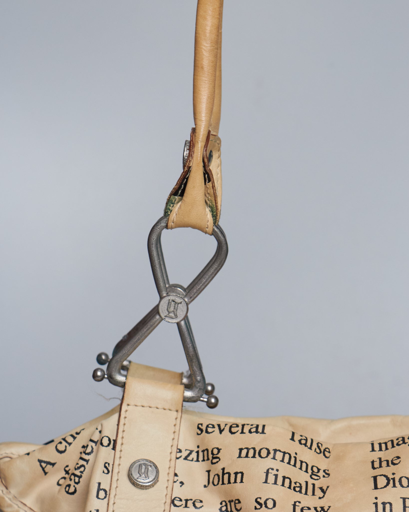 John Galliano Newspaper Print Bag