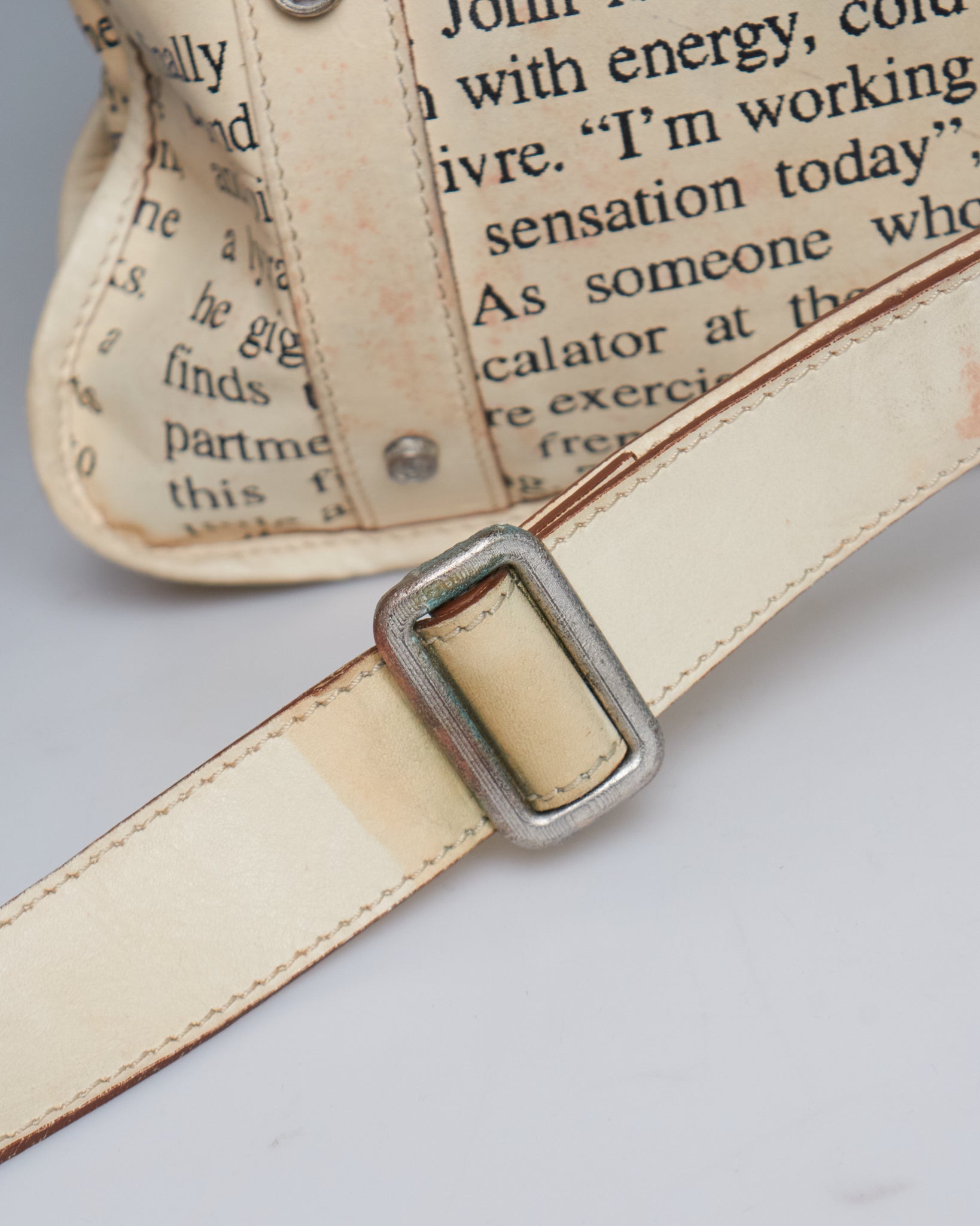 John Galliano Newspaper Print Bag