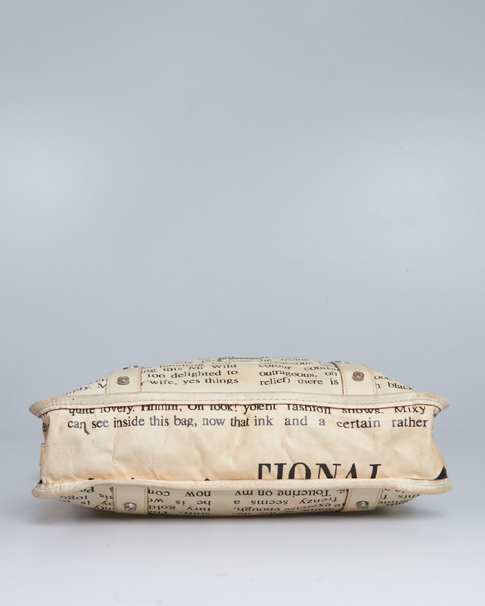 John Galliano Newspaper Print Bag