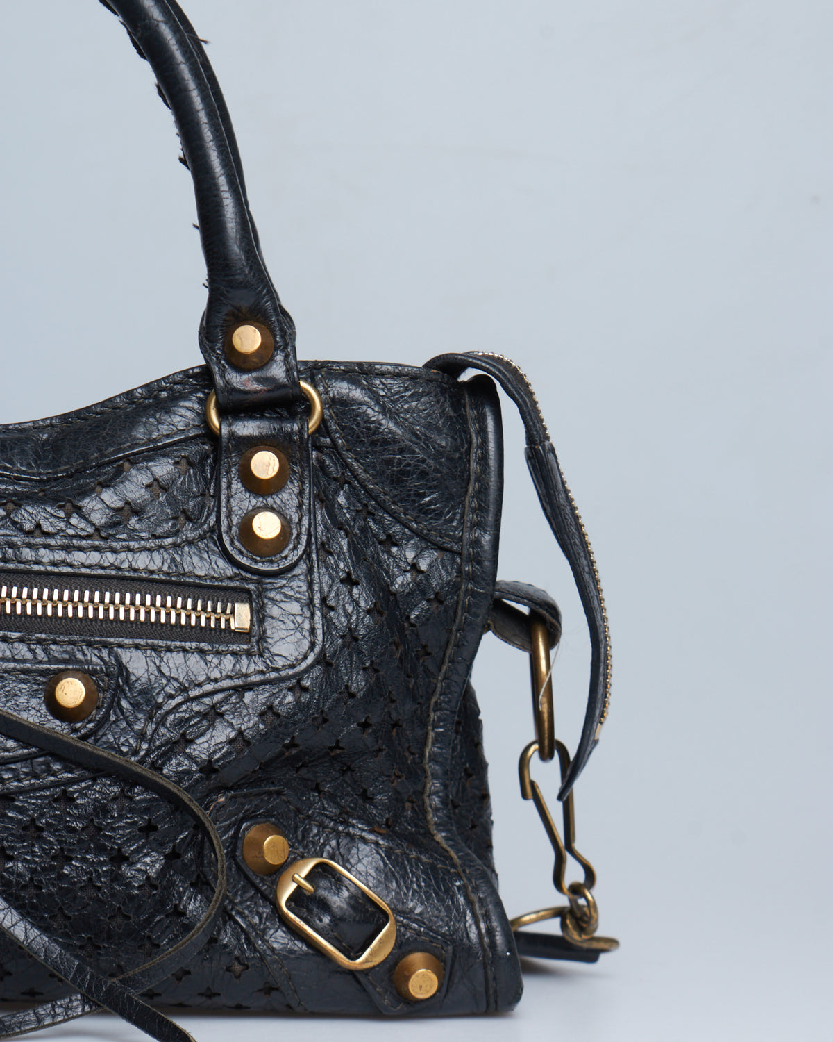 Balenciaga Perforated Mini City bag