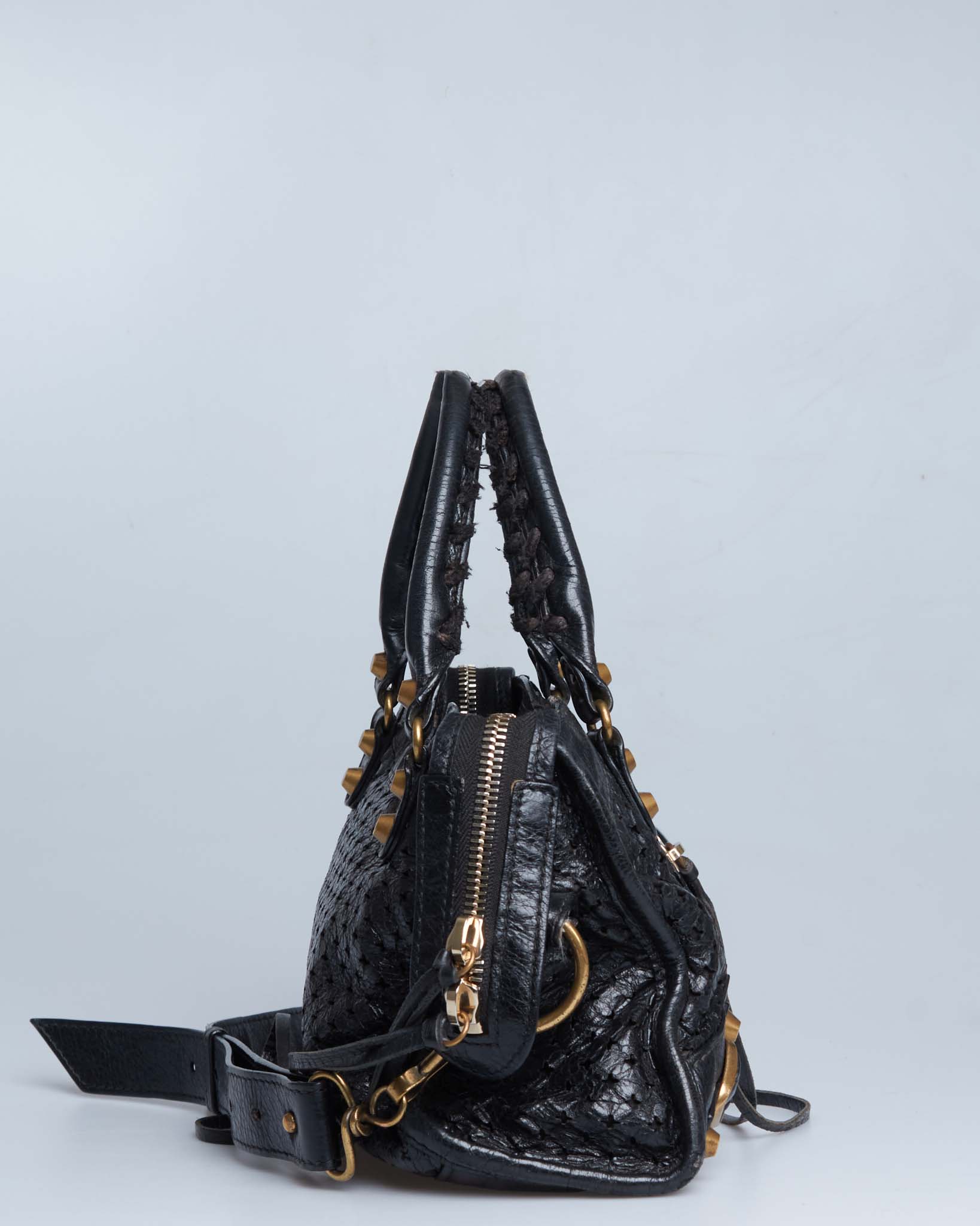 Balenciaga Perforated Mini City bag