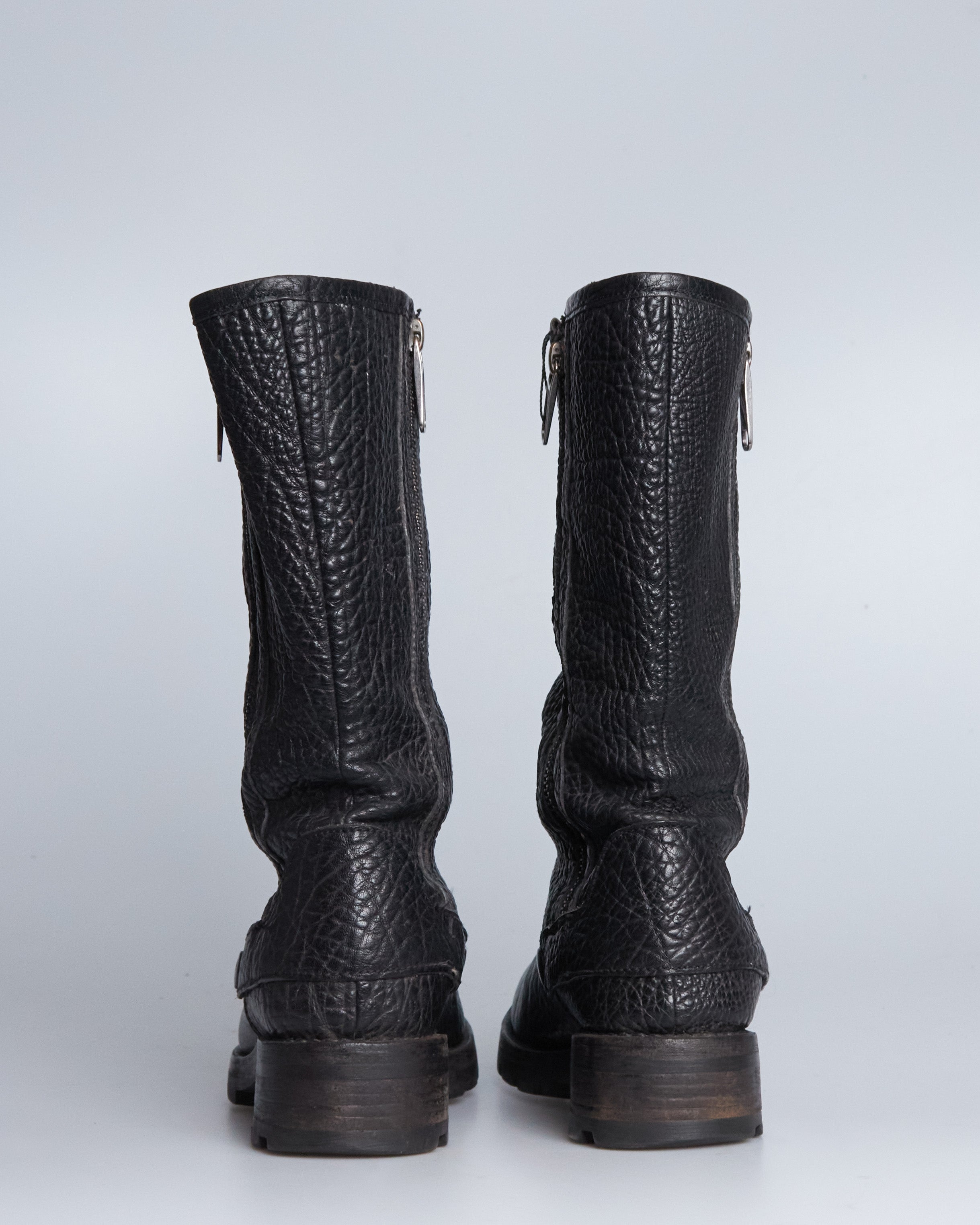 Jil Sander leather moto boots