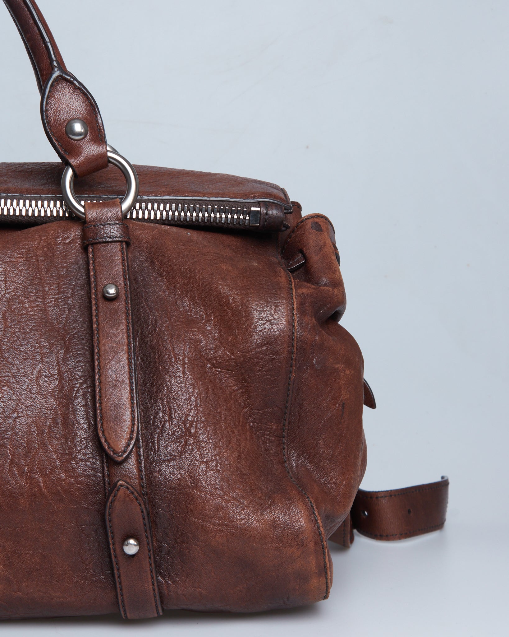 Miu Miu Vitello Lux Bow Weekender