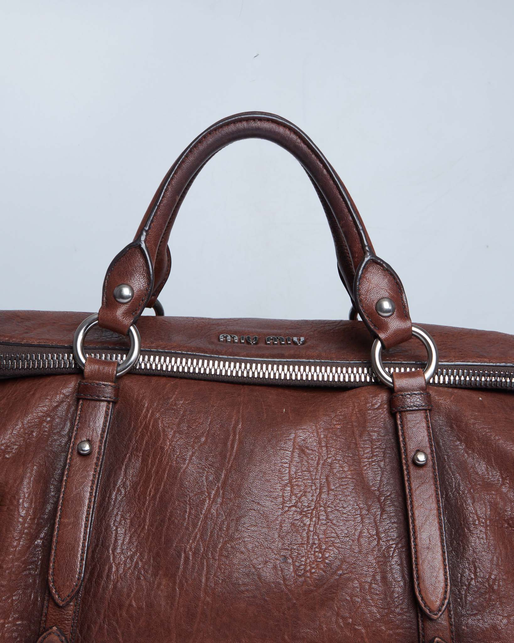 Miu Miu Vitello Lux Bow Weekender