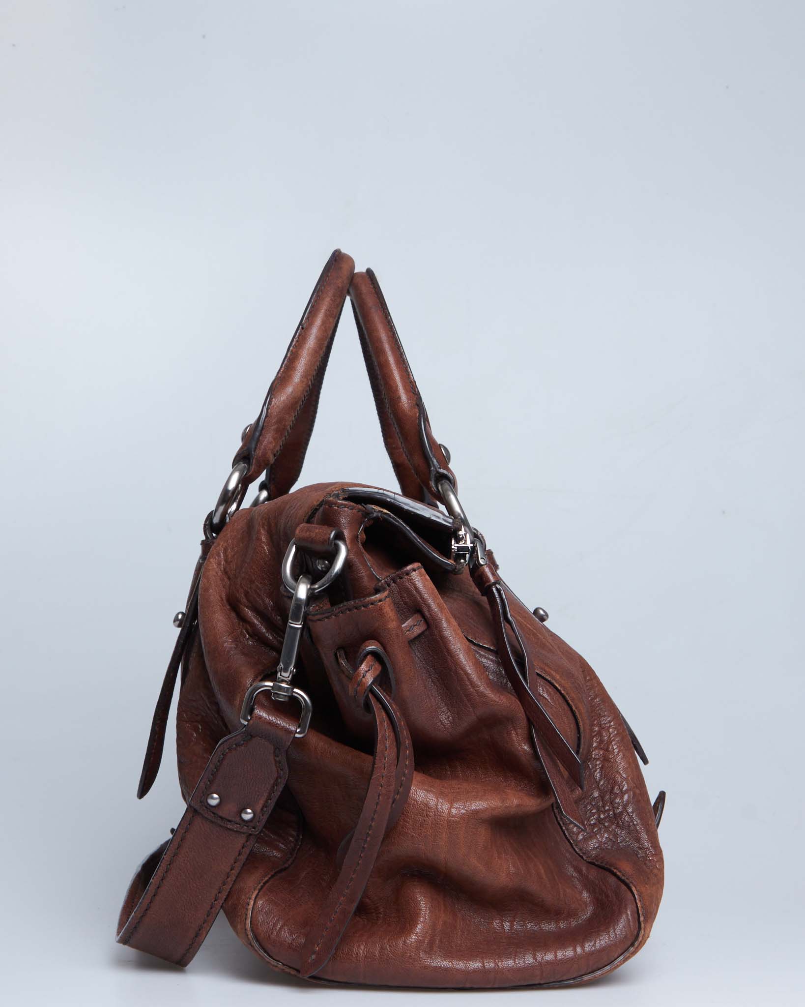 Miu Miu Vitello Lux Bow Weekender