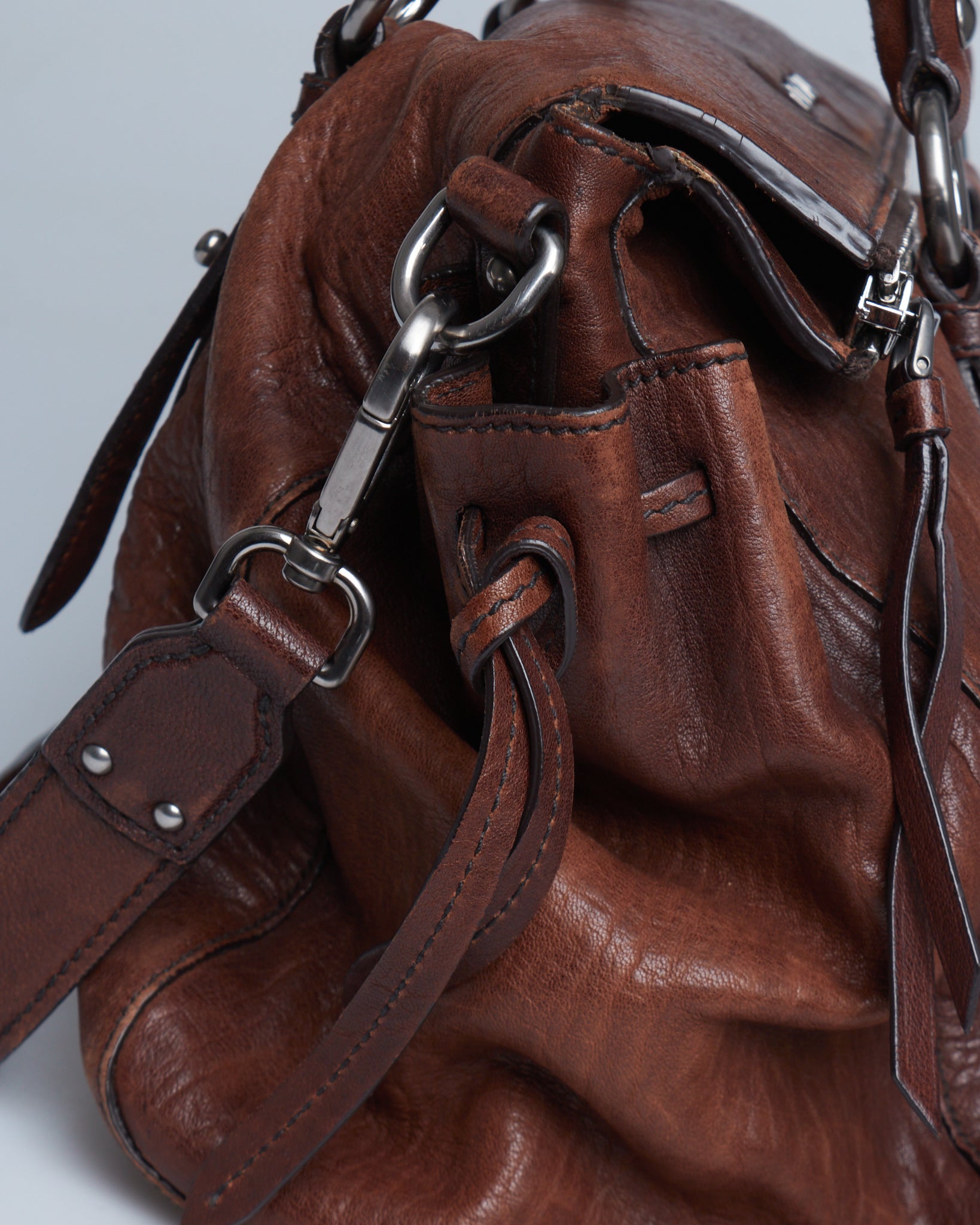 Miu Miu Vitello Lux Bow Weekender