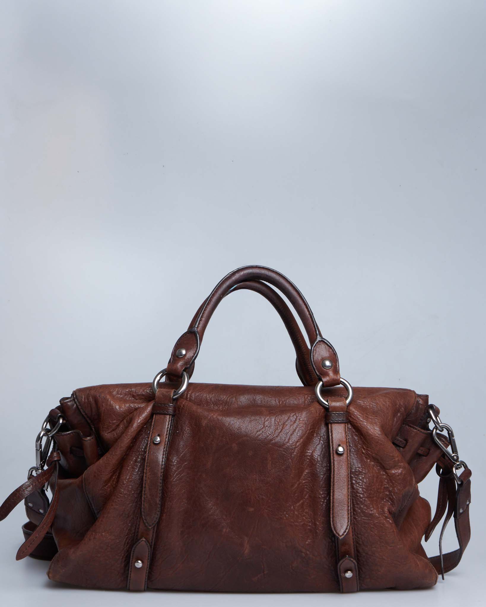 Miu Miu Vitello Lux Bow Weekender