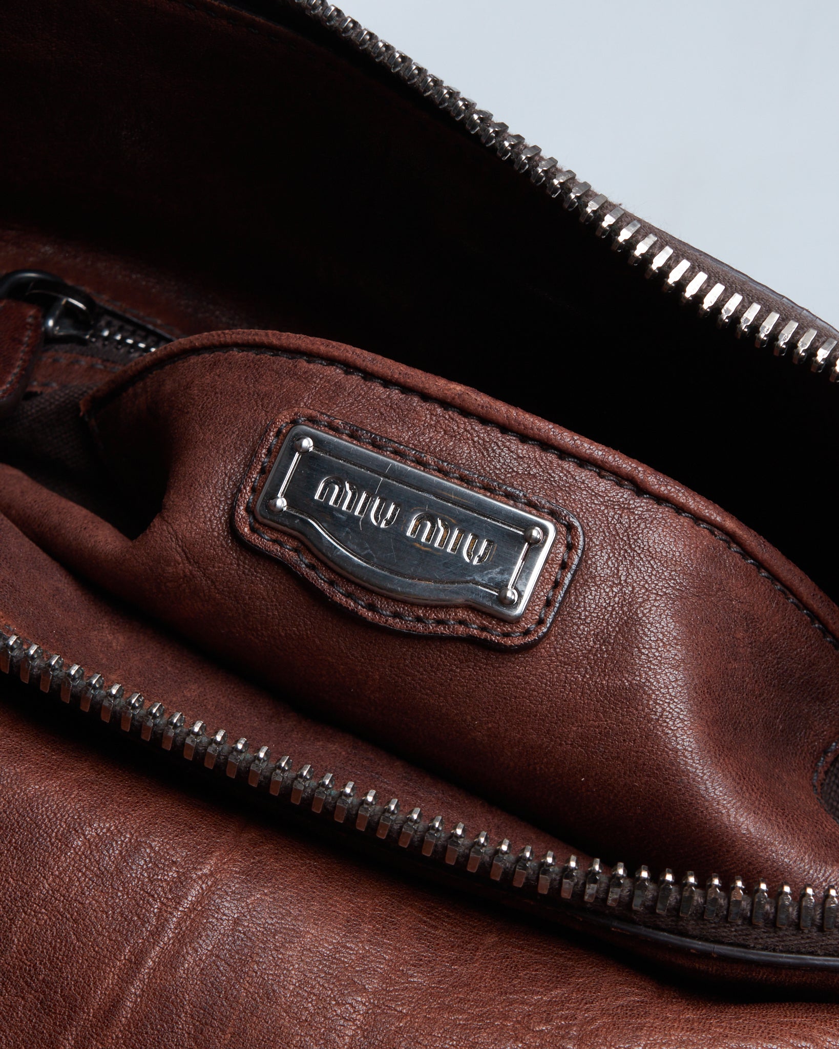 Miu Miu Vitello Lux Bow Weekender