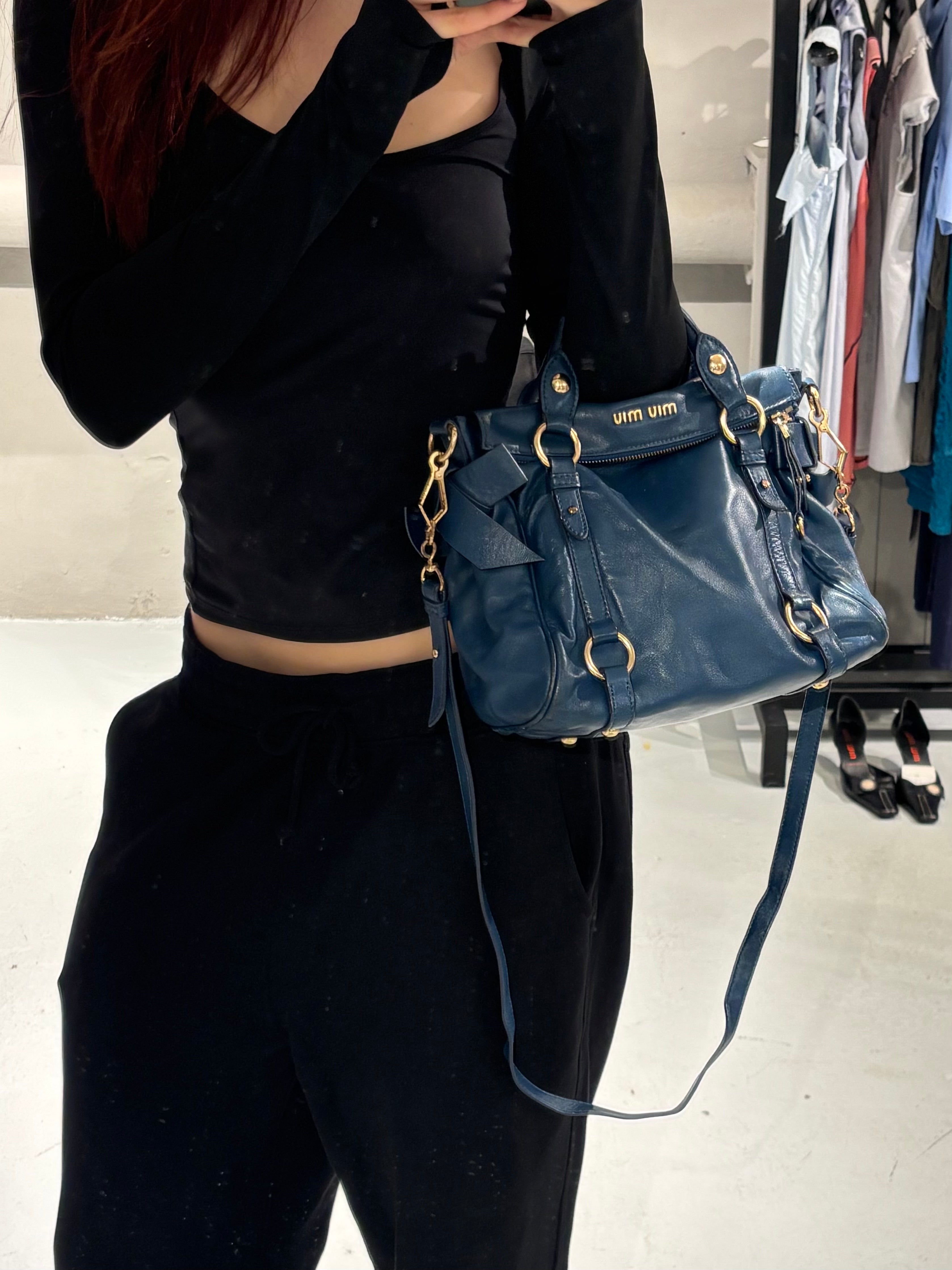 Miu Miu Vitello Lux Bow Bag Mini