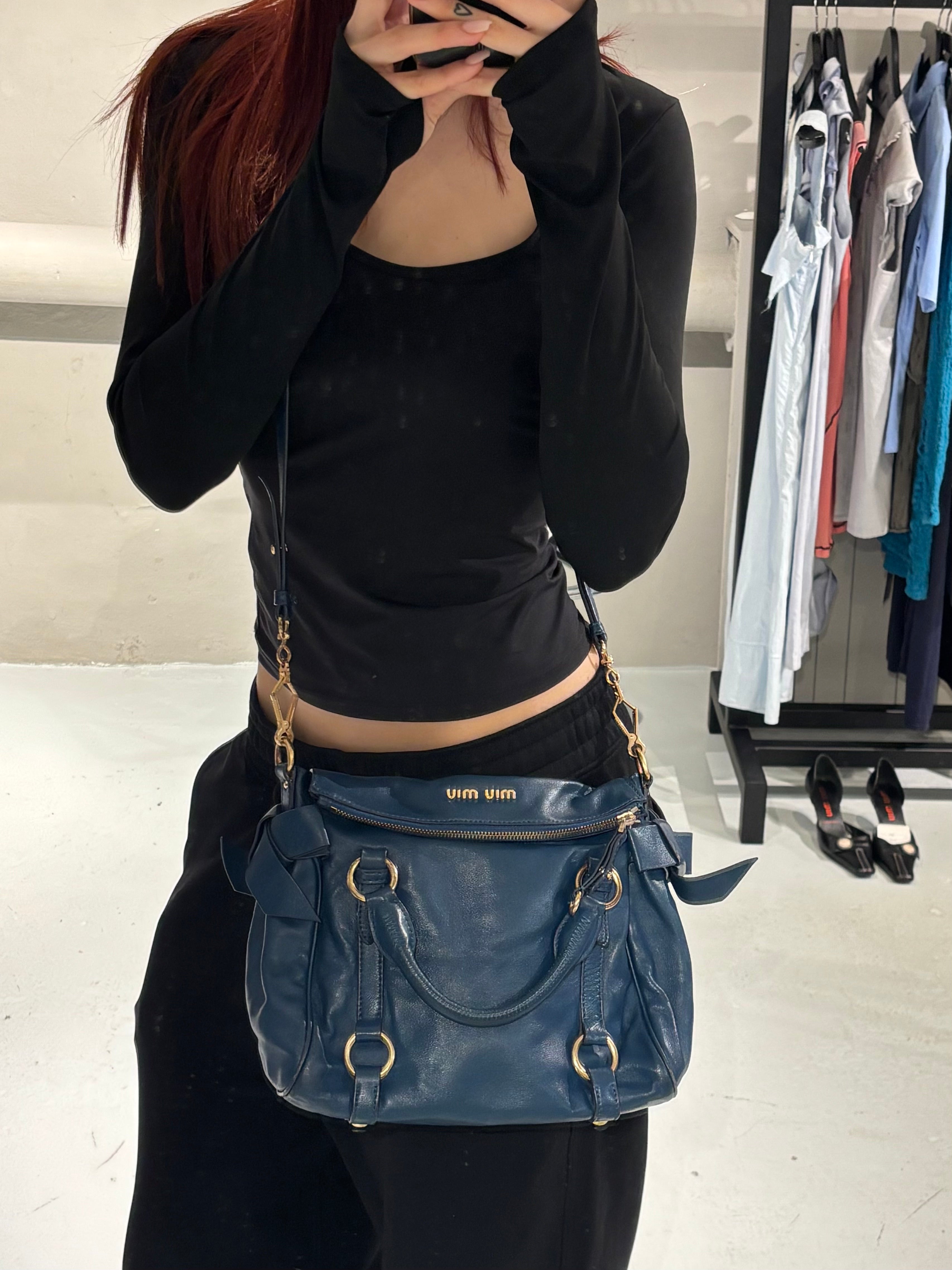 Miu Miu Vitello Lux Bow Bag Mini