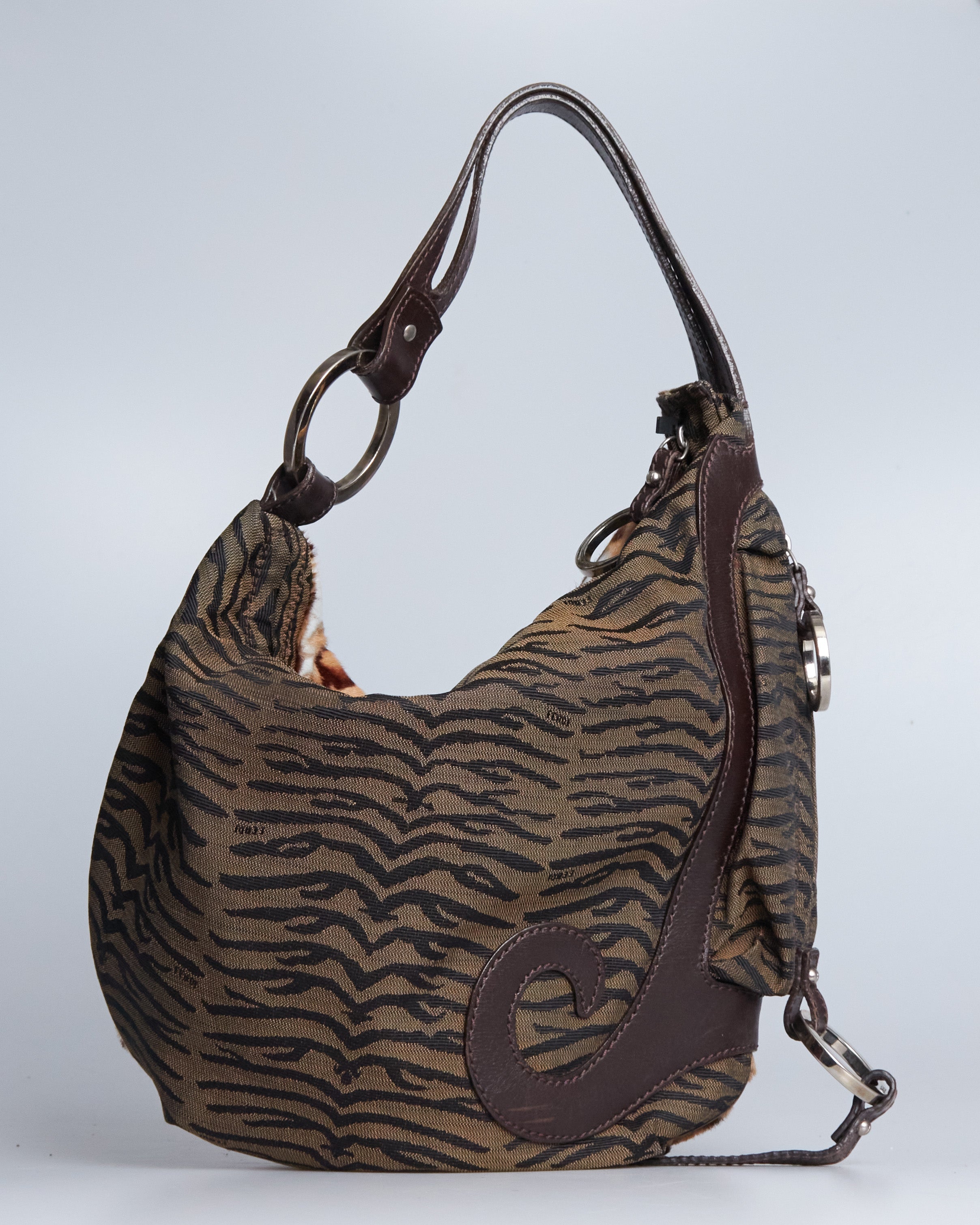 Fendi Leopard Zucca Hobo