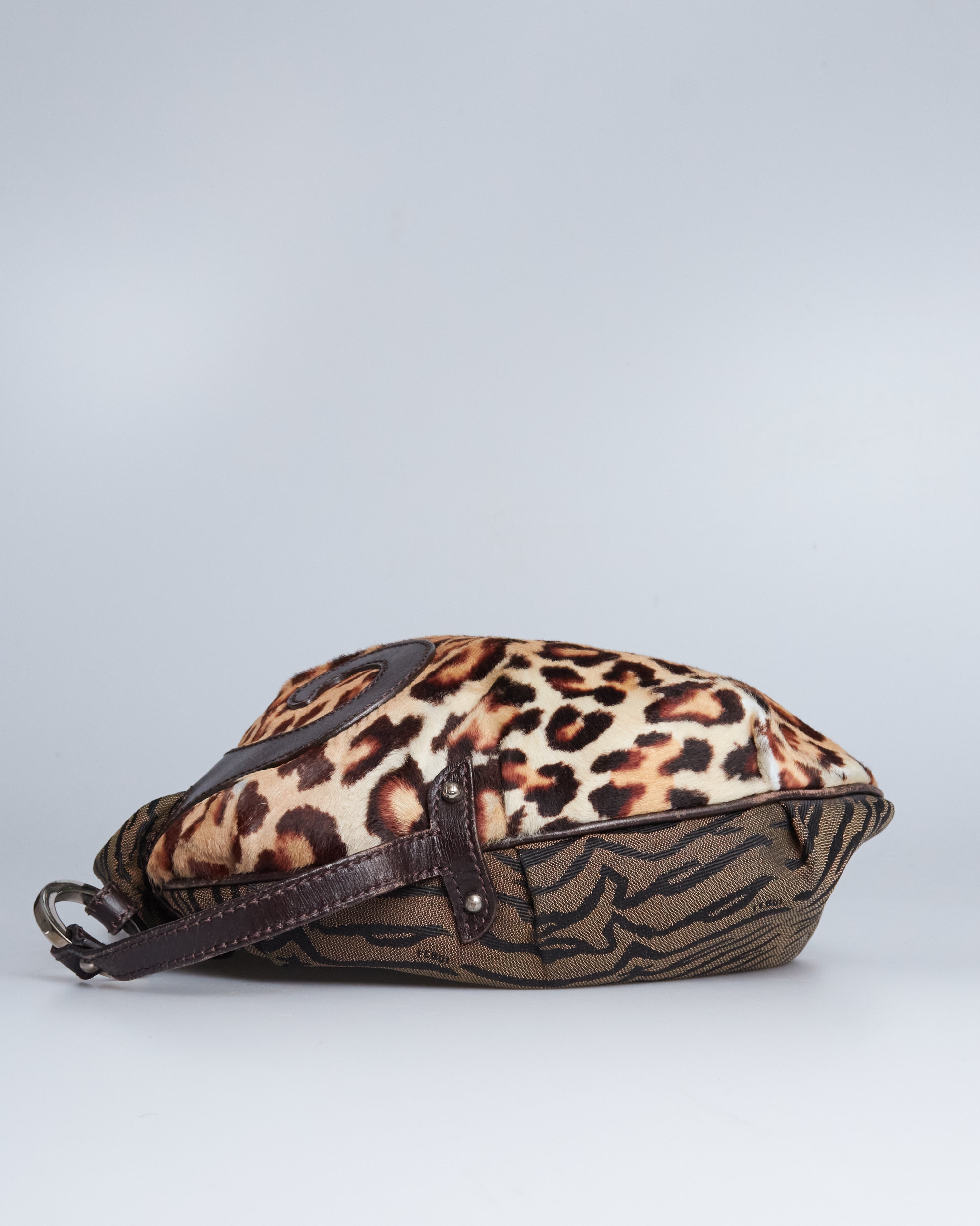 Fendi Leopard Zucca Hobo