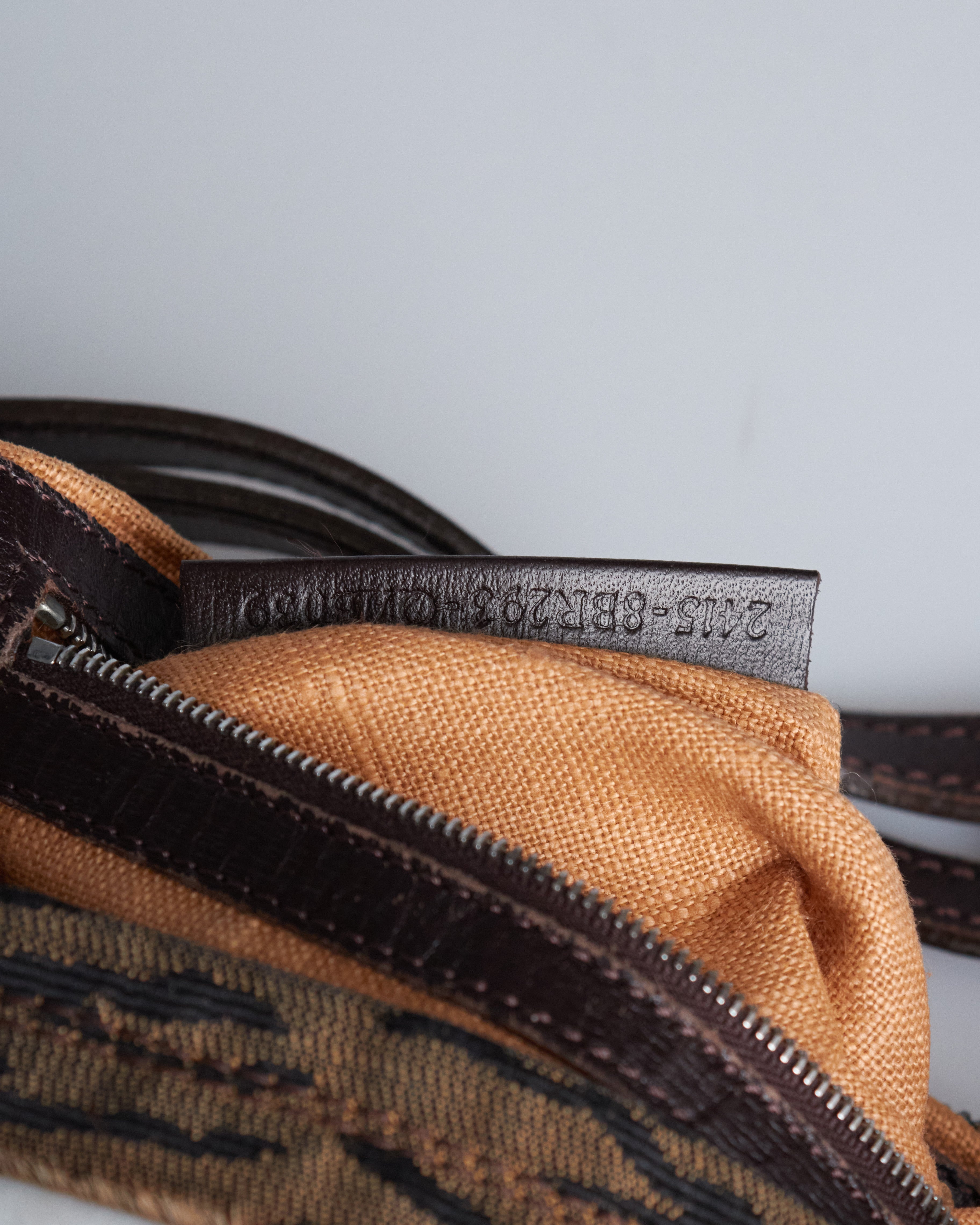 Fendi Leopard Zucca Hobo