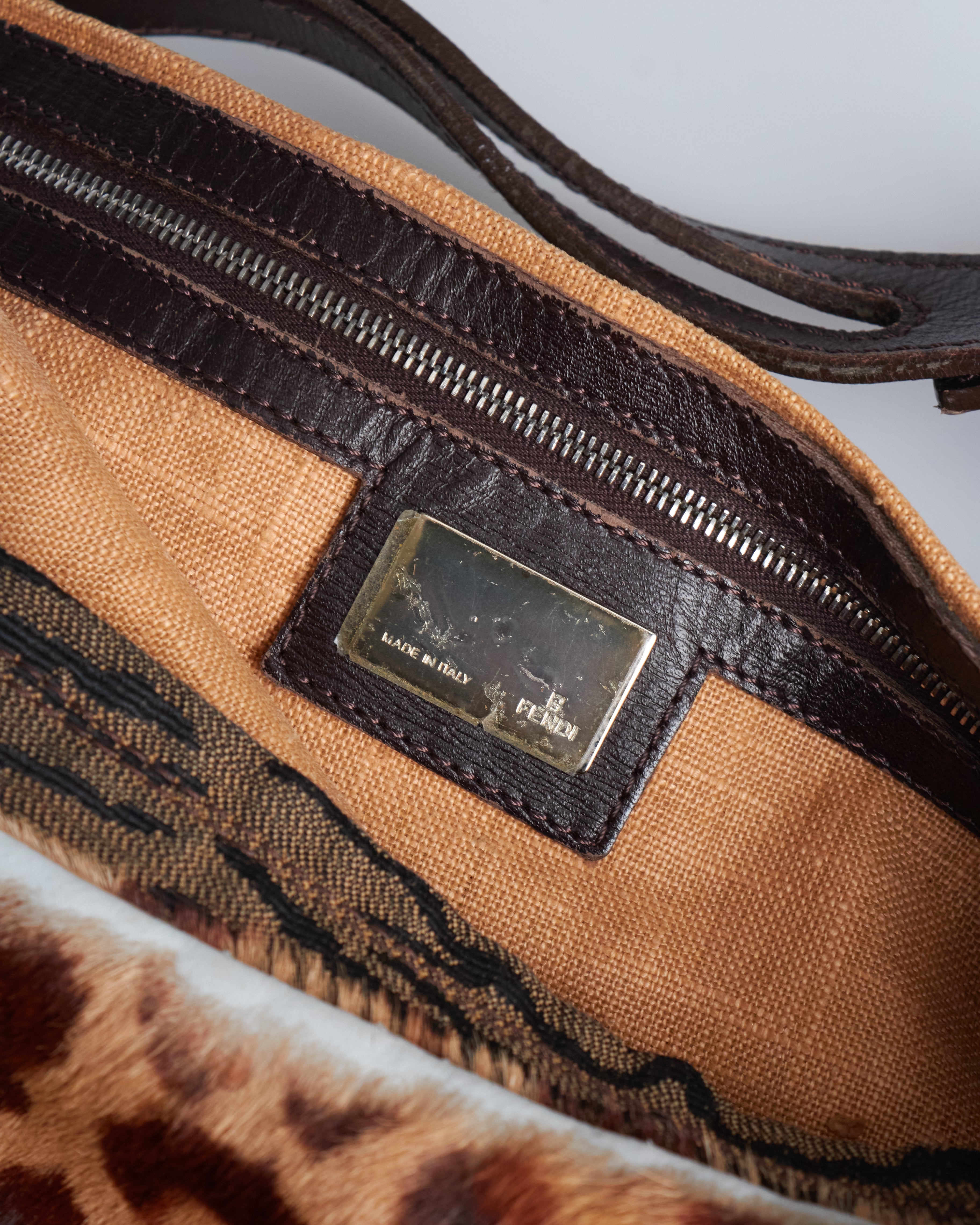 Fendi Leopard Zucca Hobo