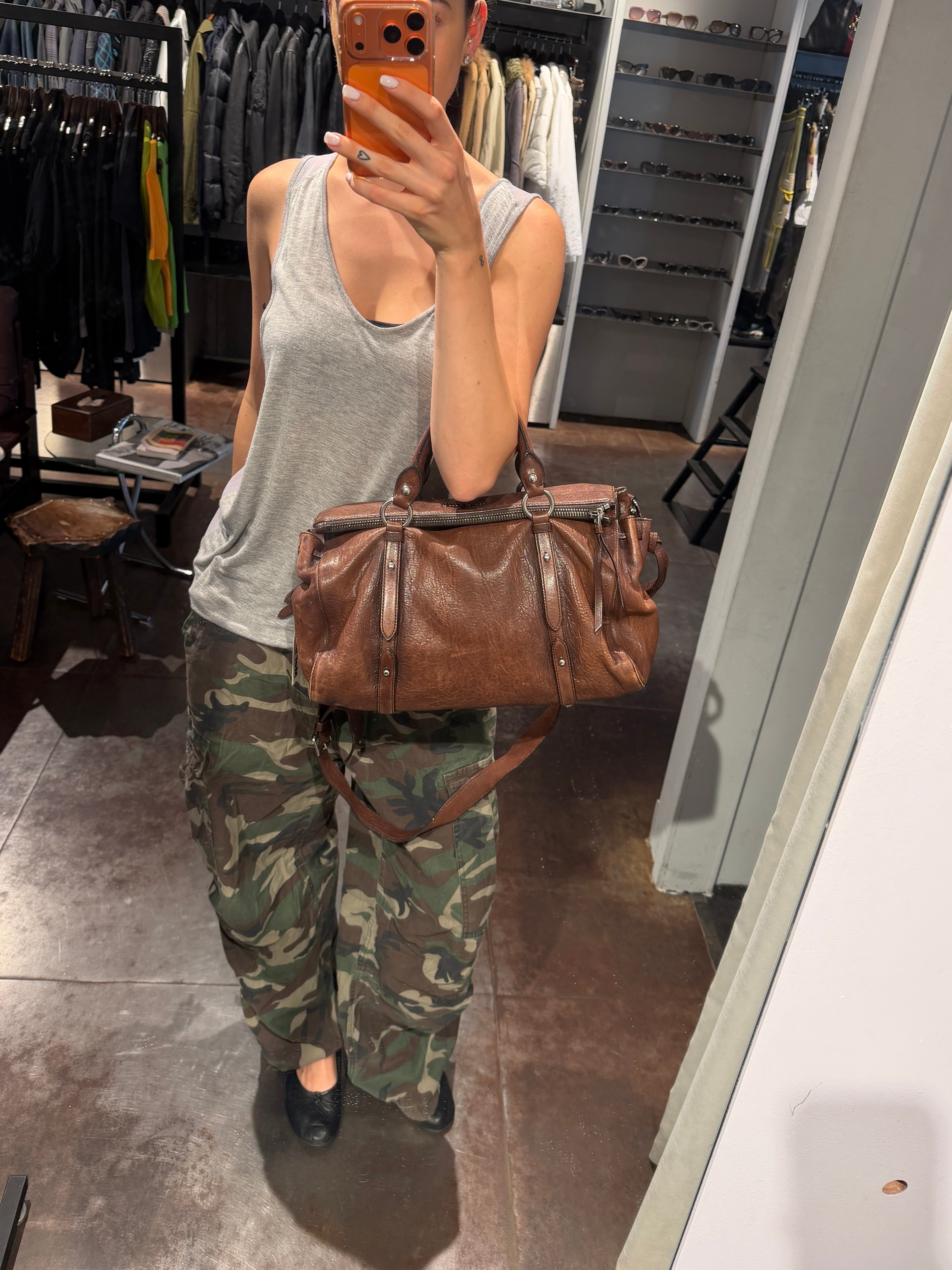 Miu Miu Vitello Lux Bow Weekender
