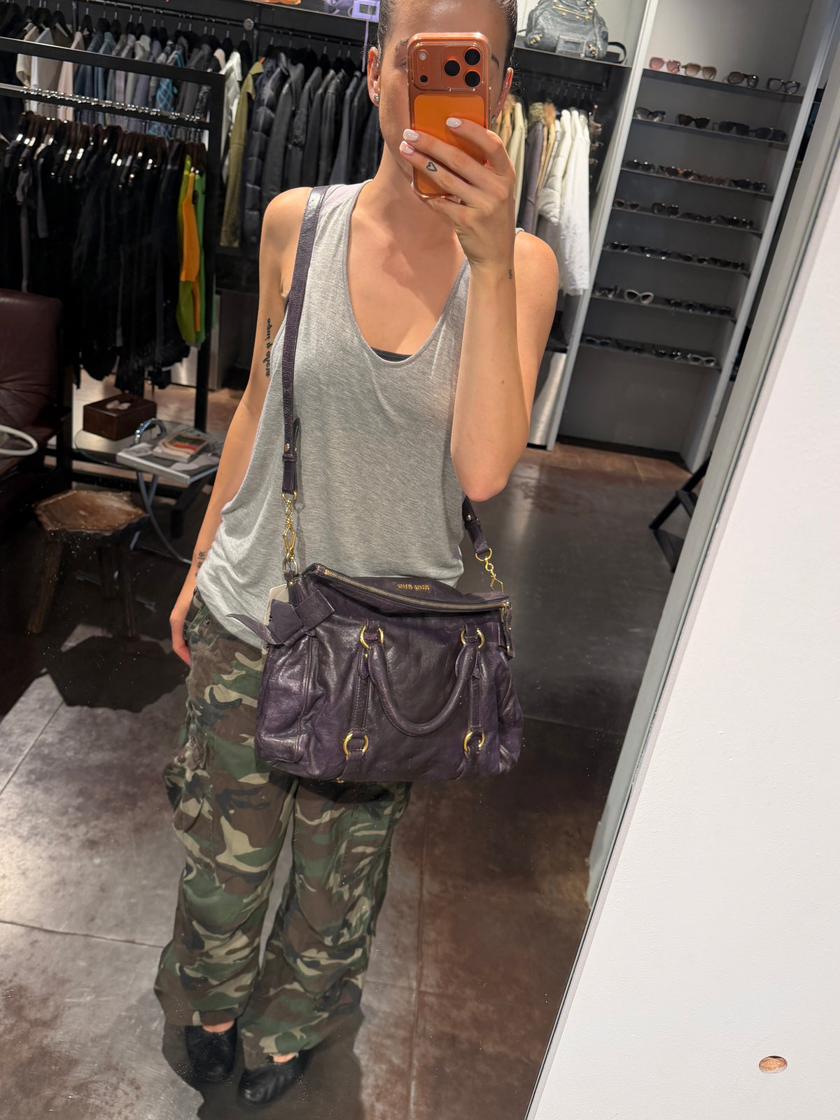 Miu Miu Vitello Lux Bow