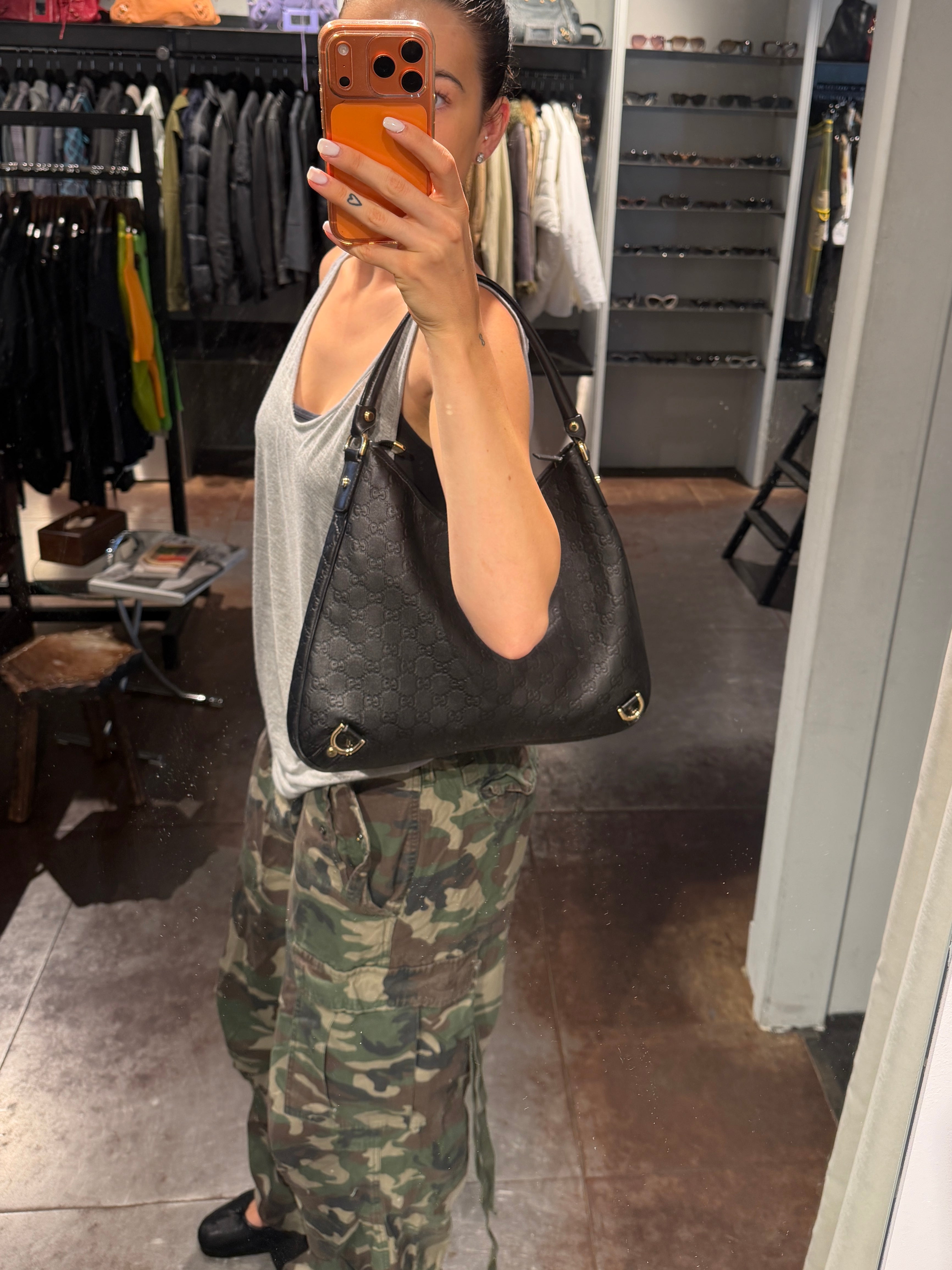 Gucci Guccissima Abbey D-ring Hobo