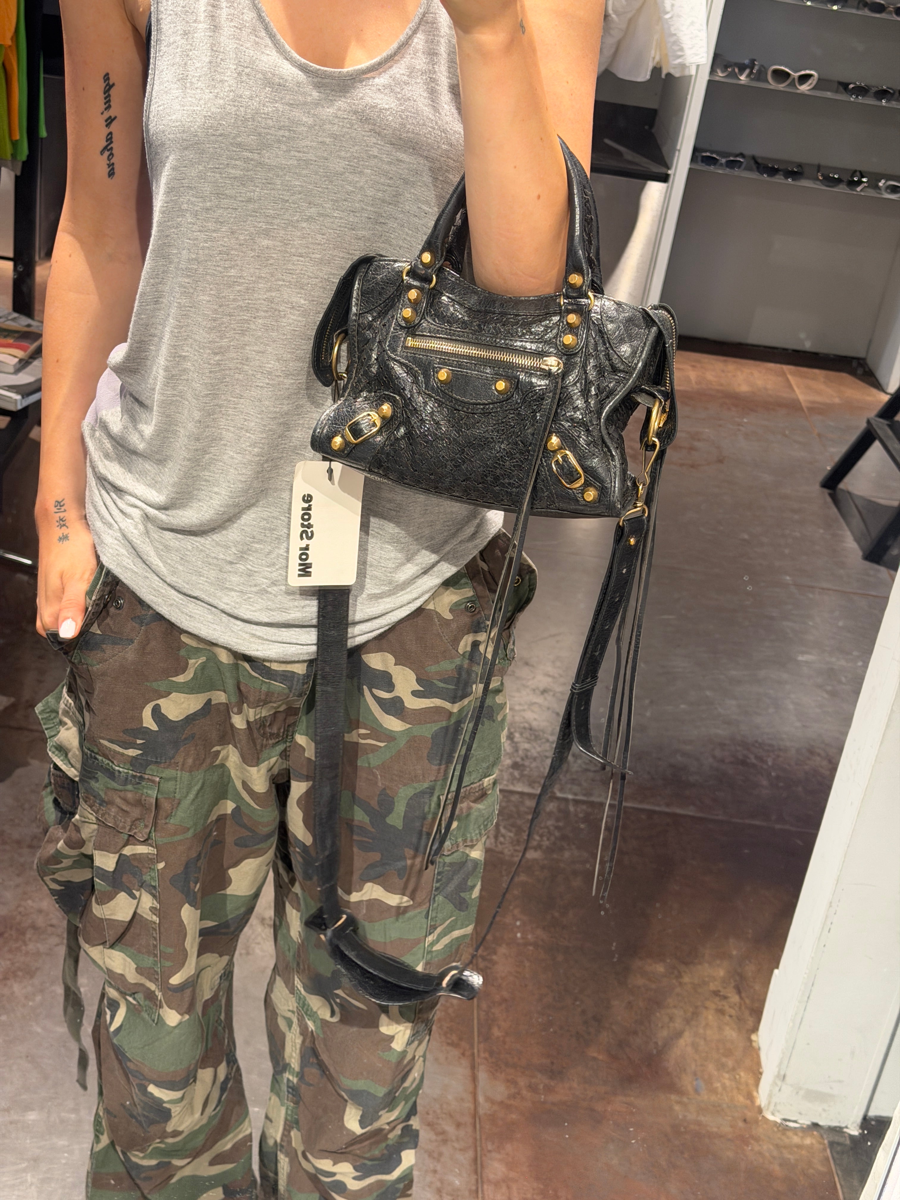 Balenciaga Perforated Mini City bag