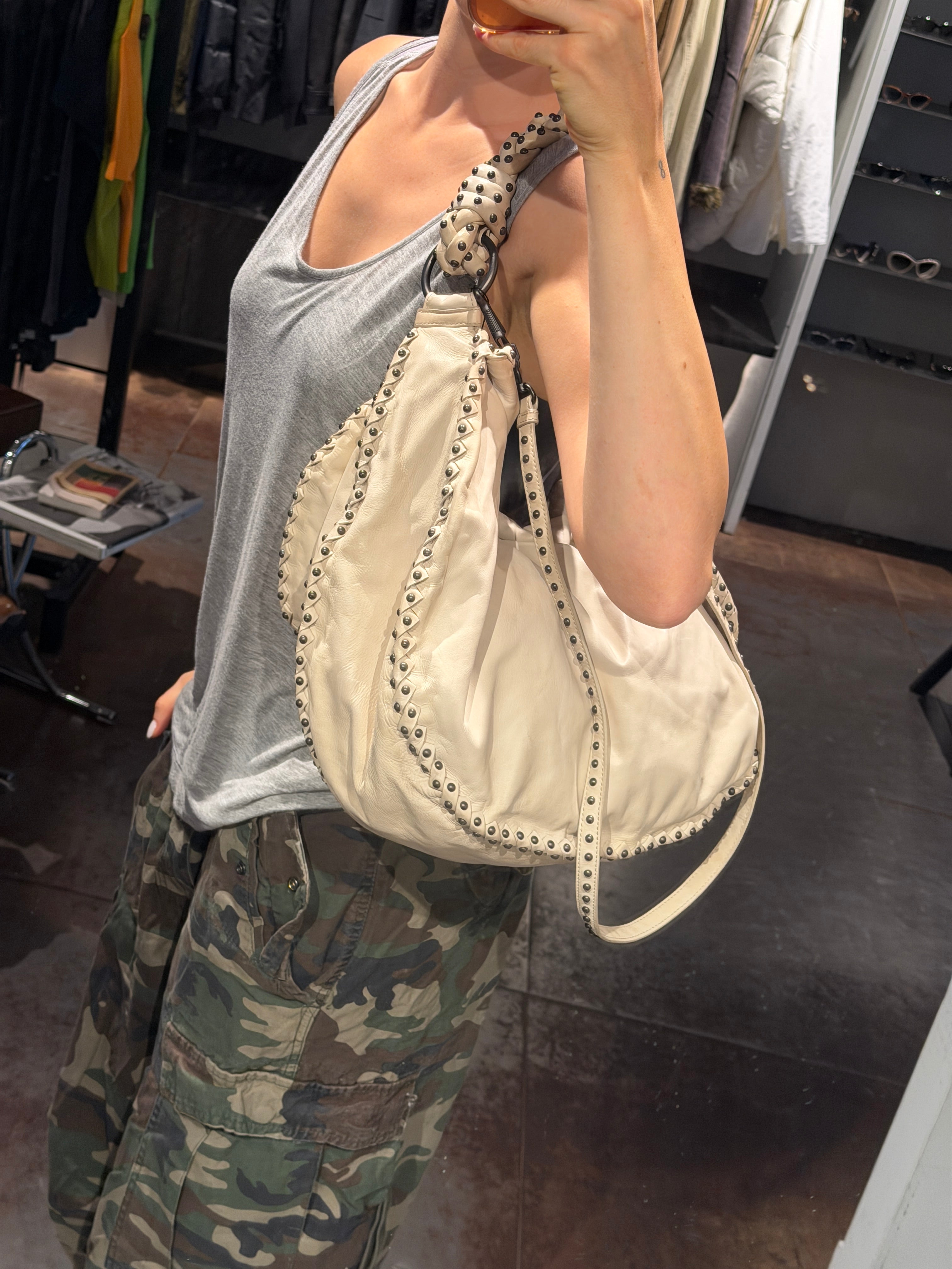 Bottega Veneta Studded Leather Hobo