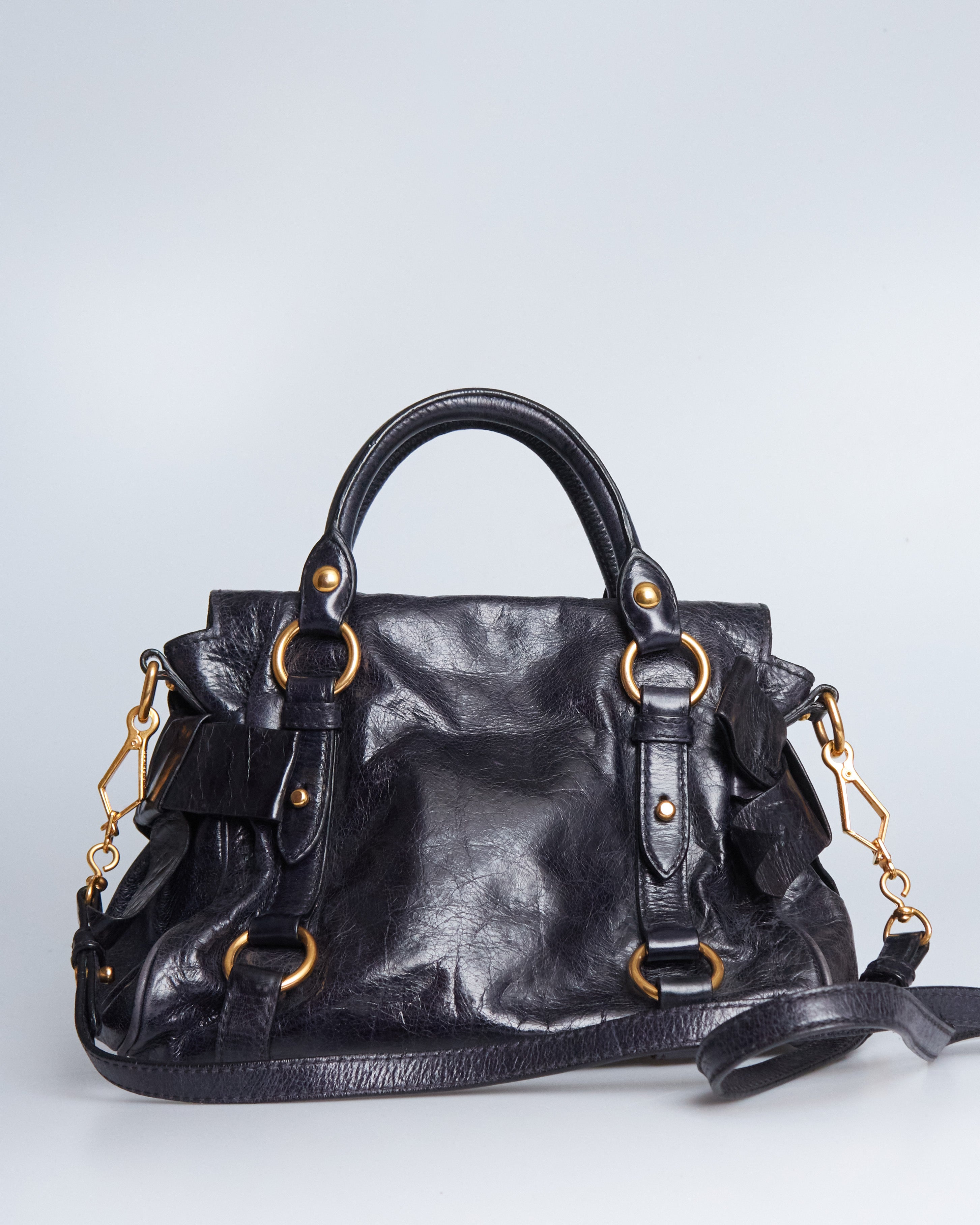 Miu Miu Vitello Lux Bow Bag Mini