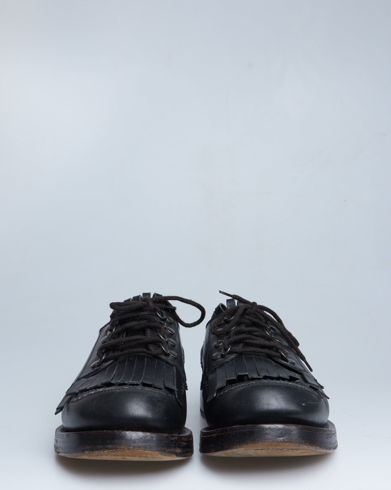 Gucci fringe leather loafers