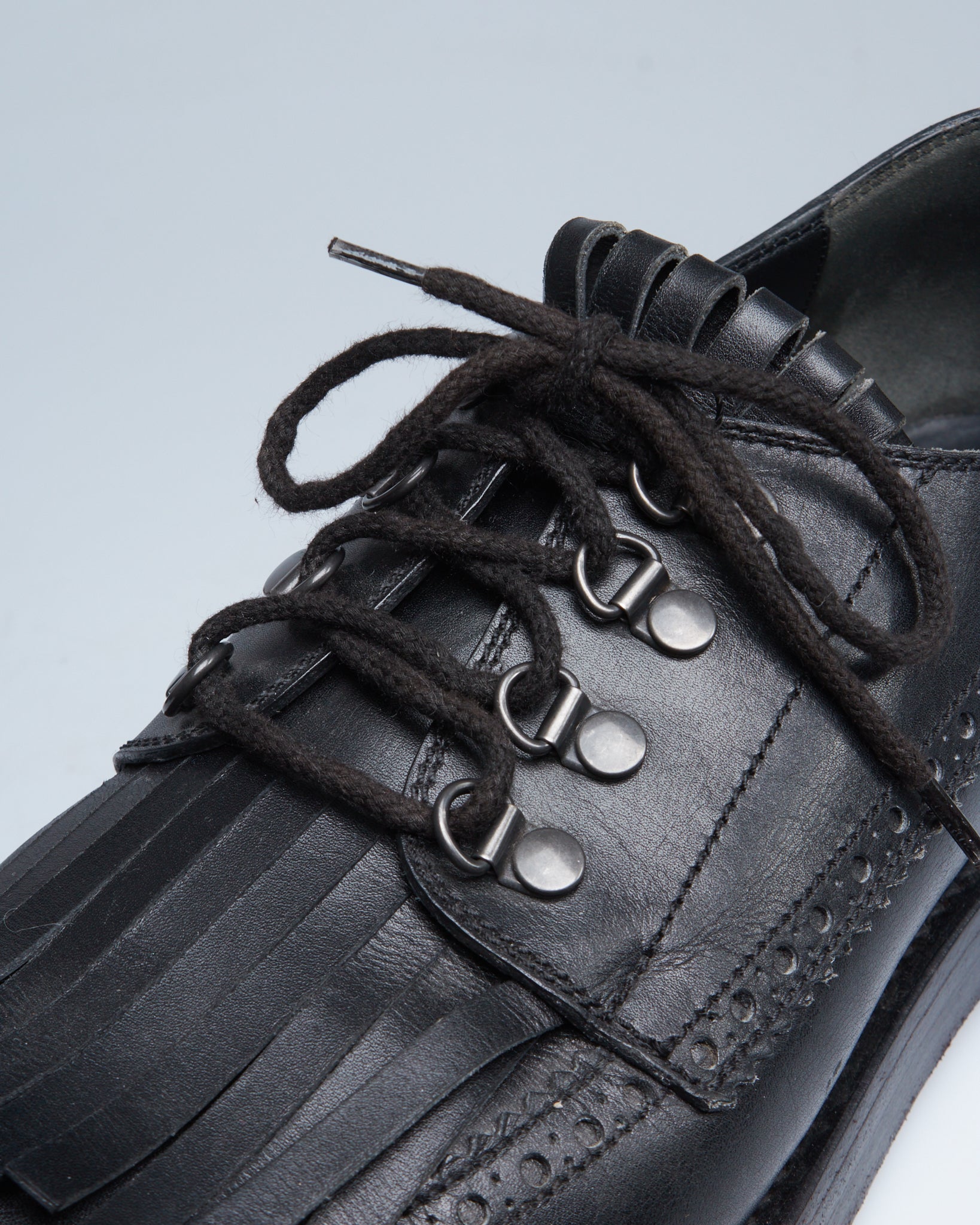 Gucci fringe leather loafers