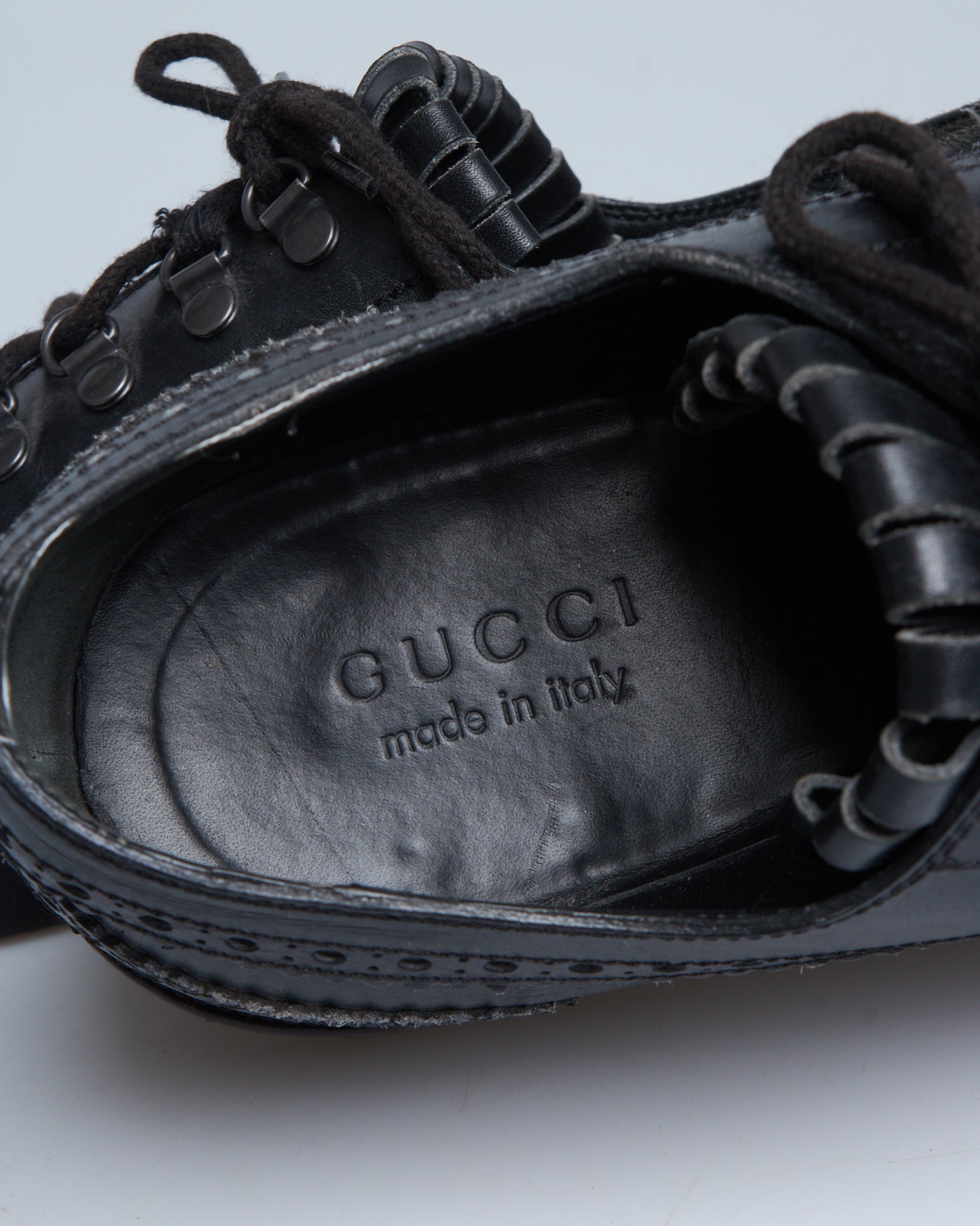 Gucci fringe leather loafers