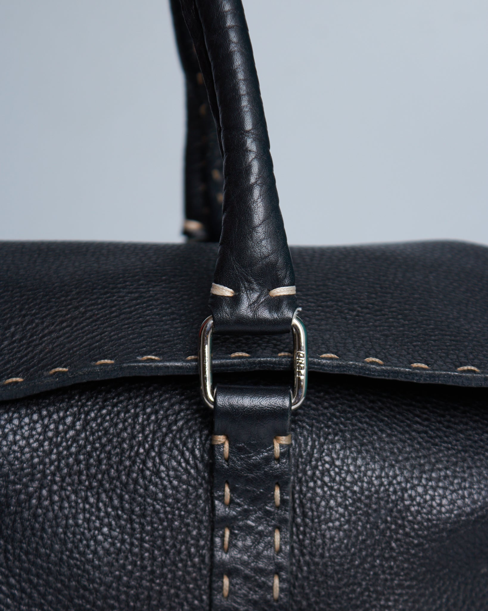 Fendi Linda Selleria Leather Shoulder Bag